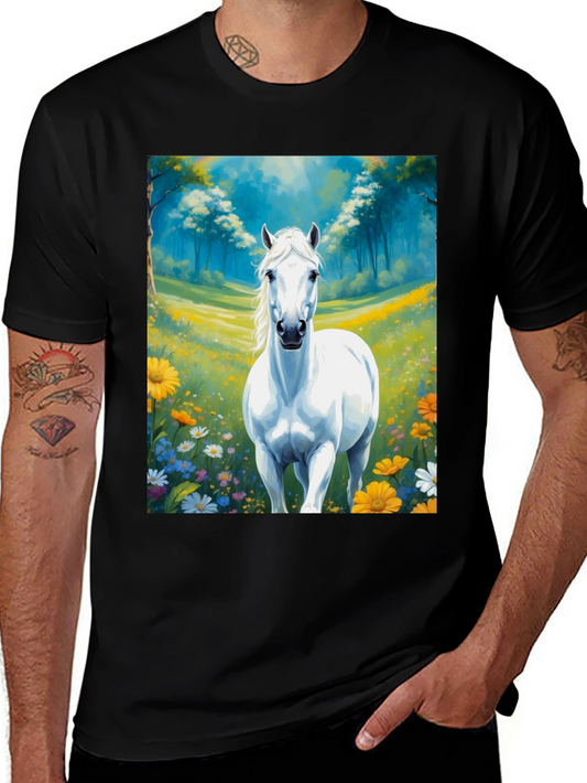Horse T-Shirt Artistic Print Unisex Comfortable Fit