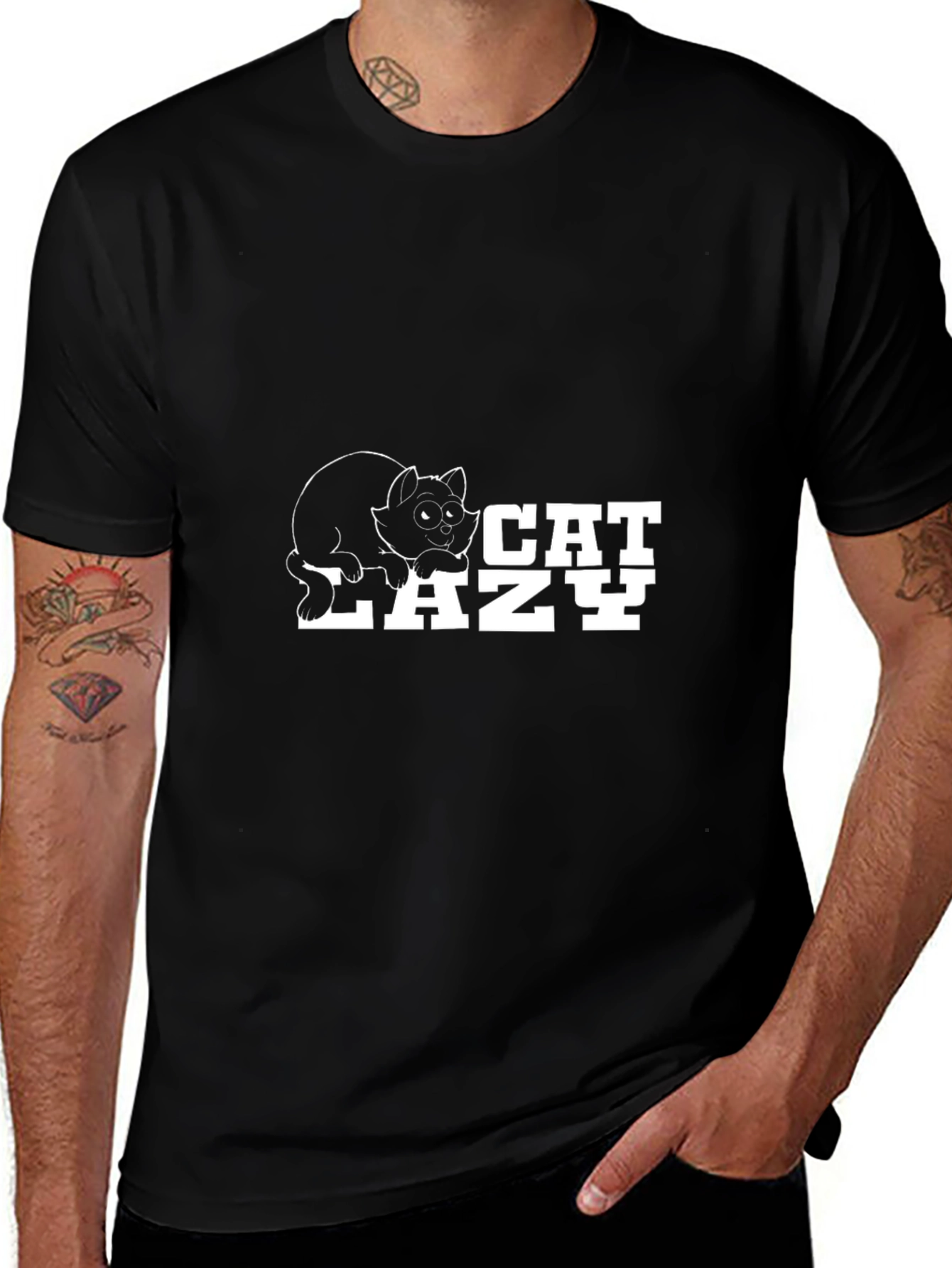 Lazy Cat Graphic T-Shirt - Soft Cotton Tee