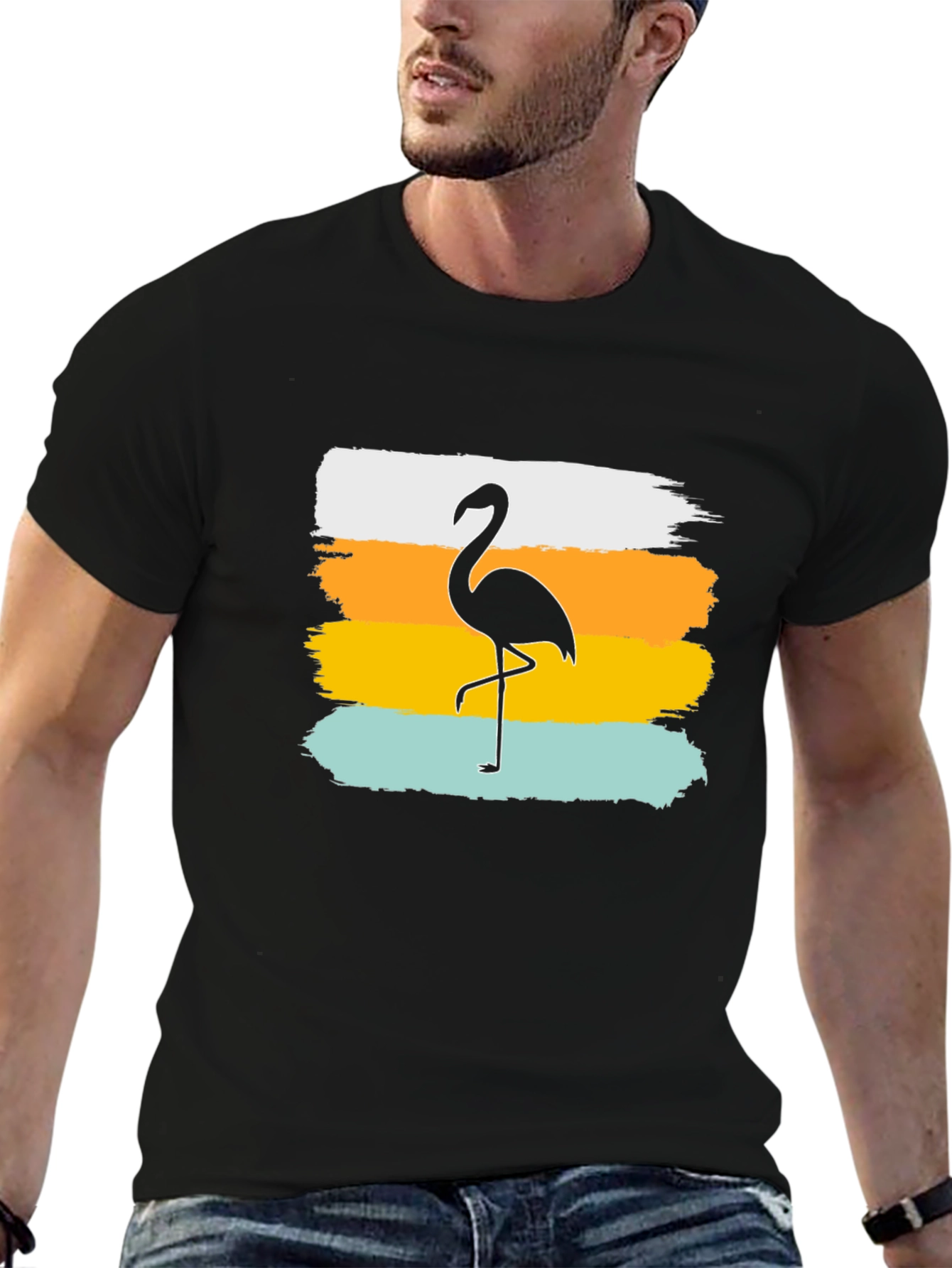 Flamingo Graphic Tee - Tropical Style