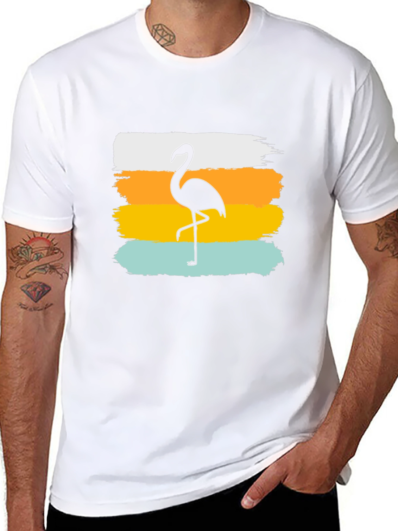 Flamingo Graphic Tee - Tropical Style
