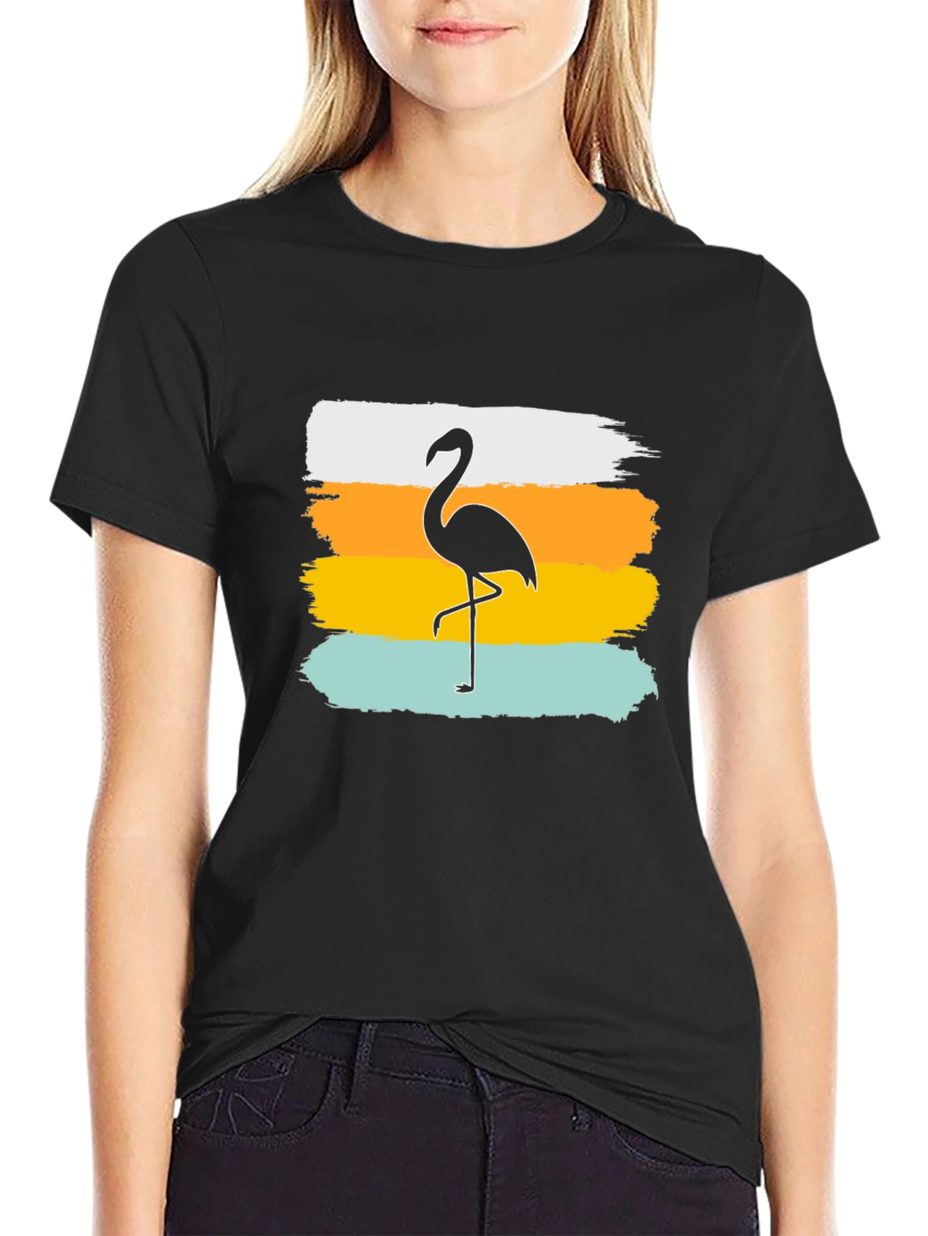 Flamingo Graphic Tee - Tropical Style