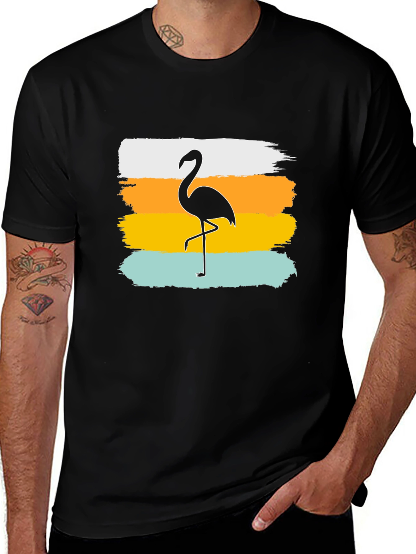 Flamingo Graphic Tee - Tropical Style
