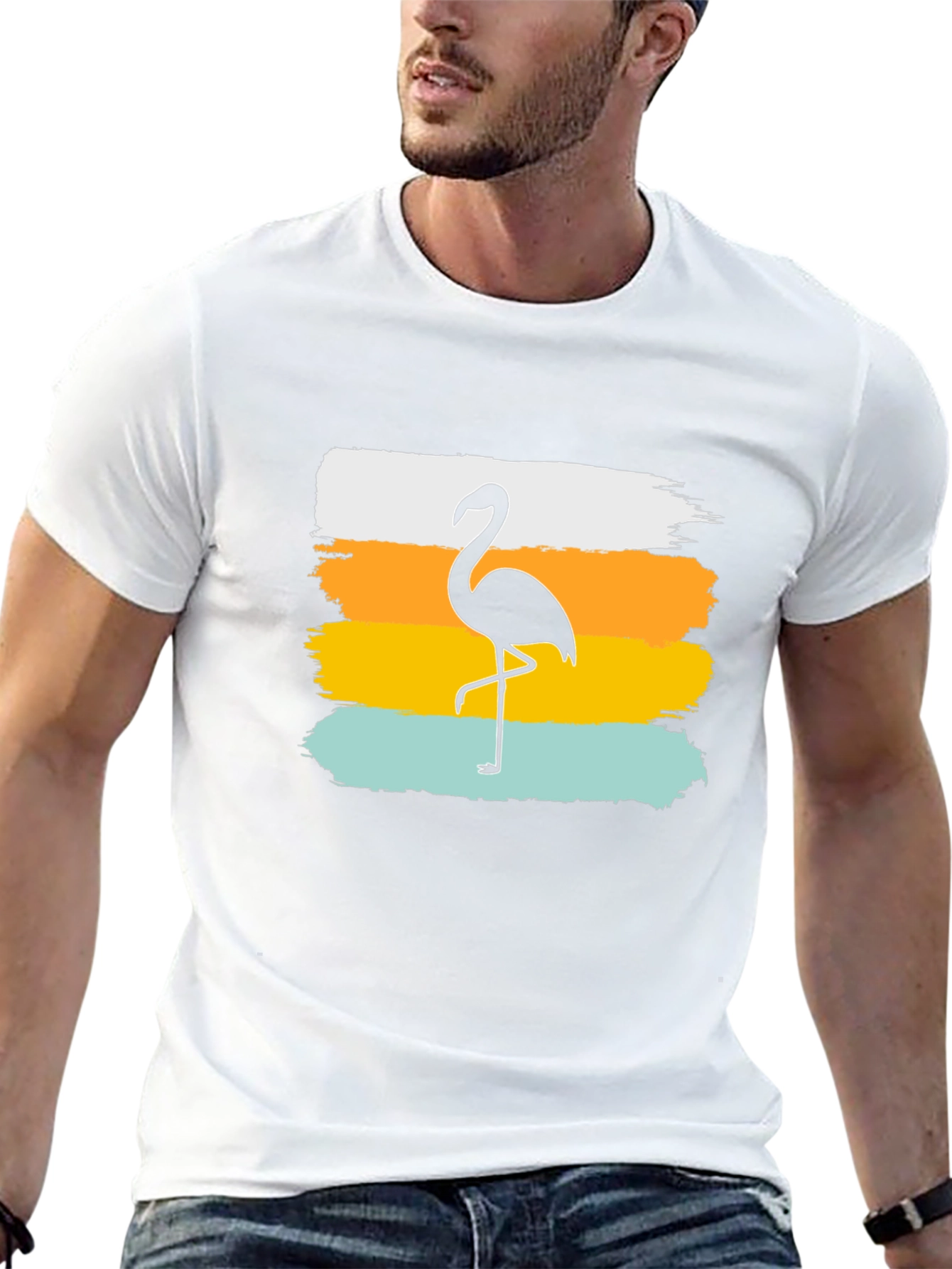 Flamingo Graphic Tee - Tropical Style