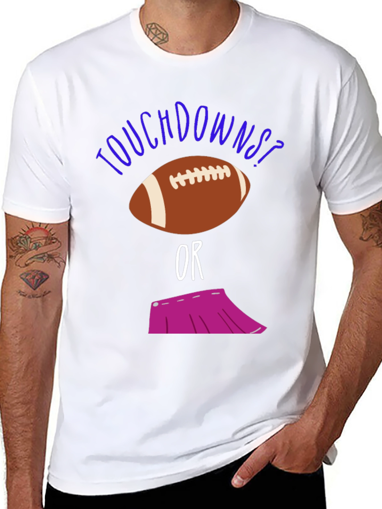Touchdowns or Tutus? Funny Gender Reveal Shirt
