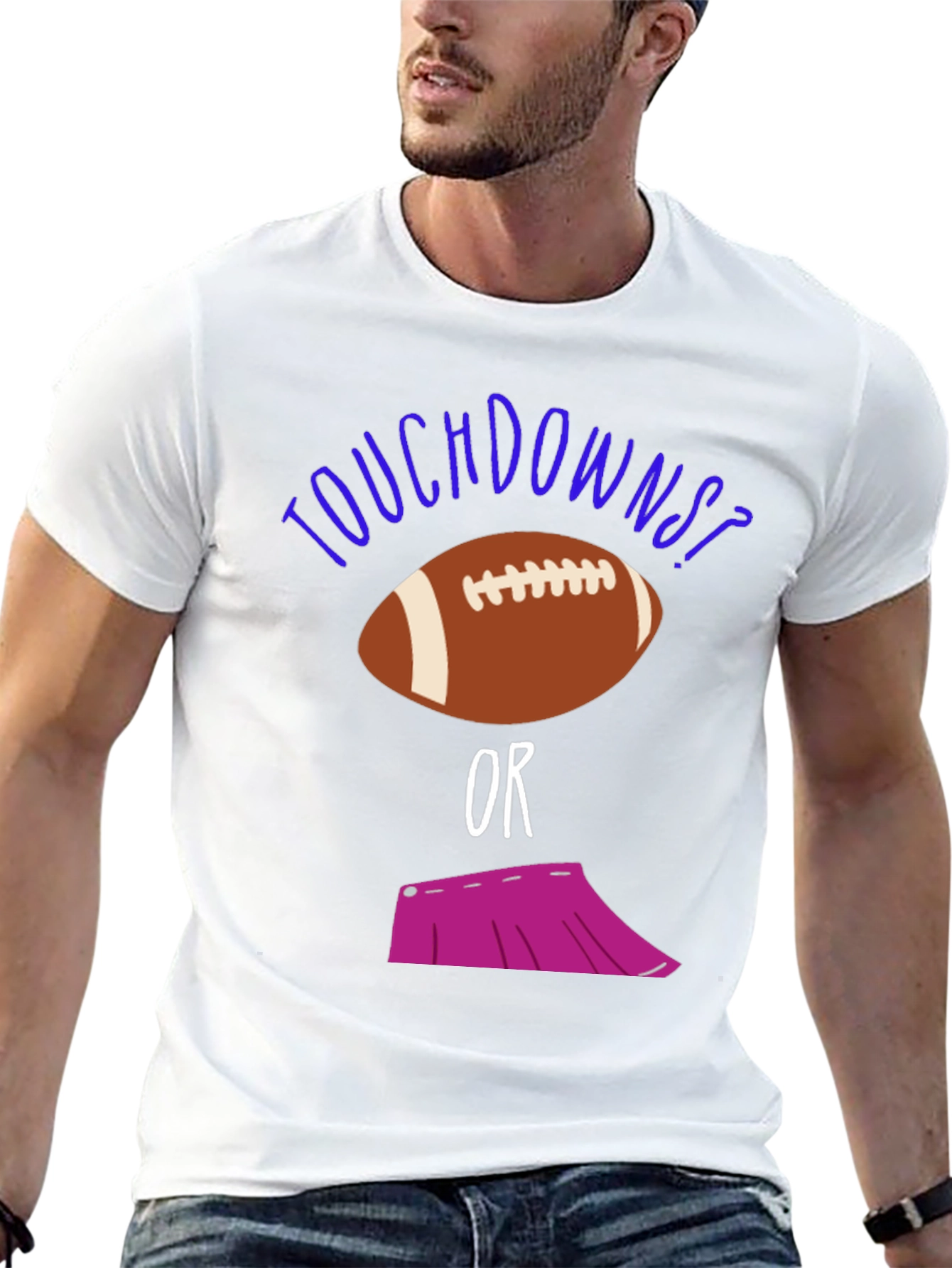 Touchdowns or Tutus? Funny Gender Reveal Shirt