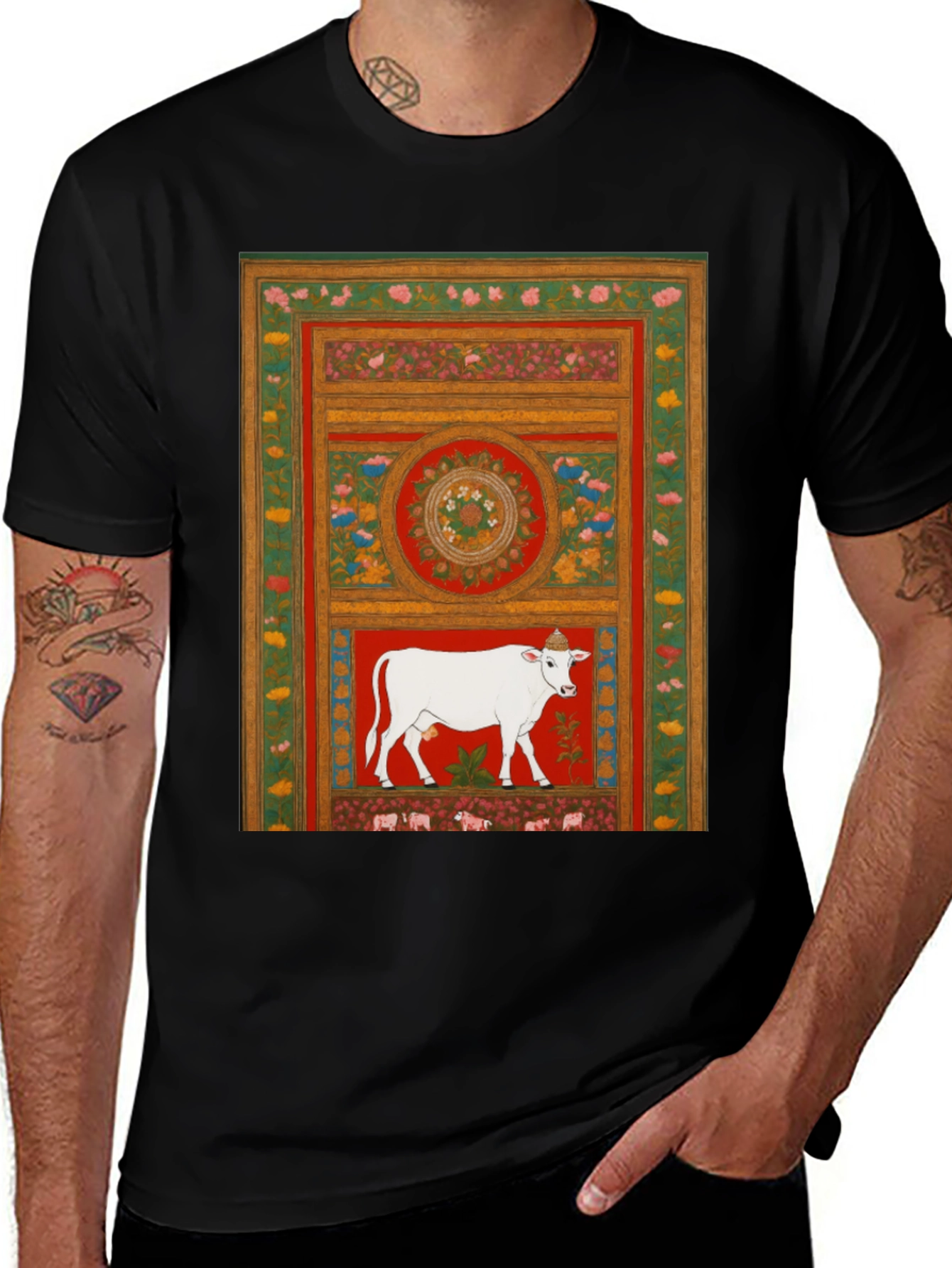 Cow Art Graphic T-Shirt