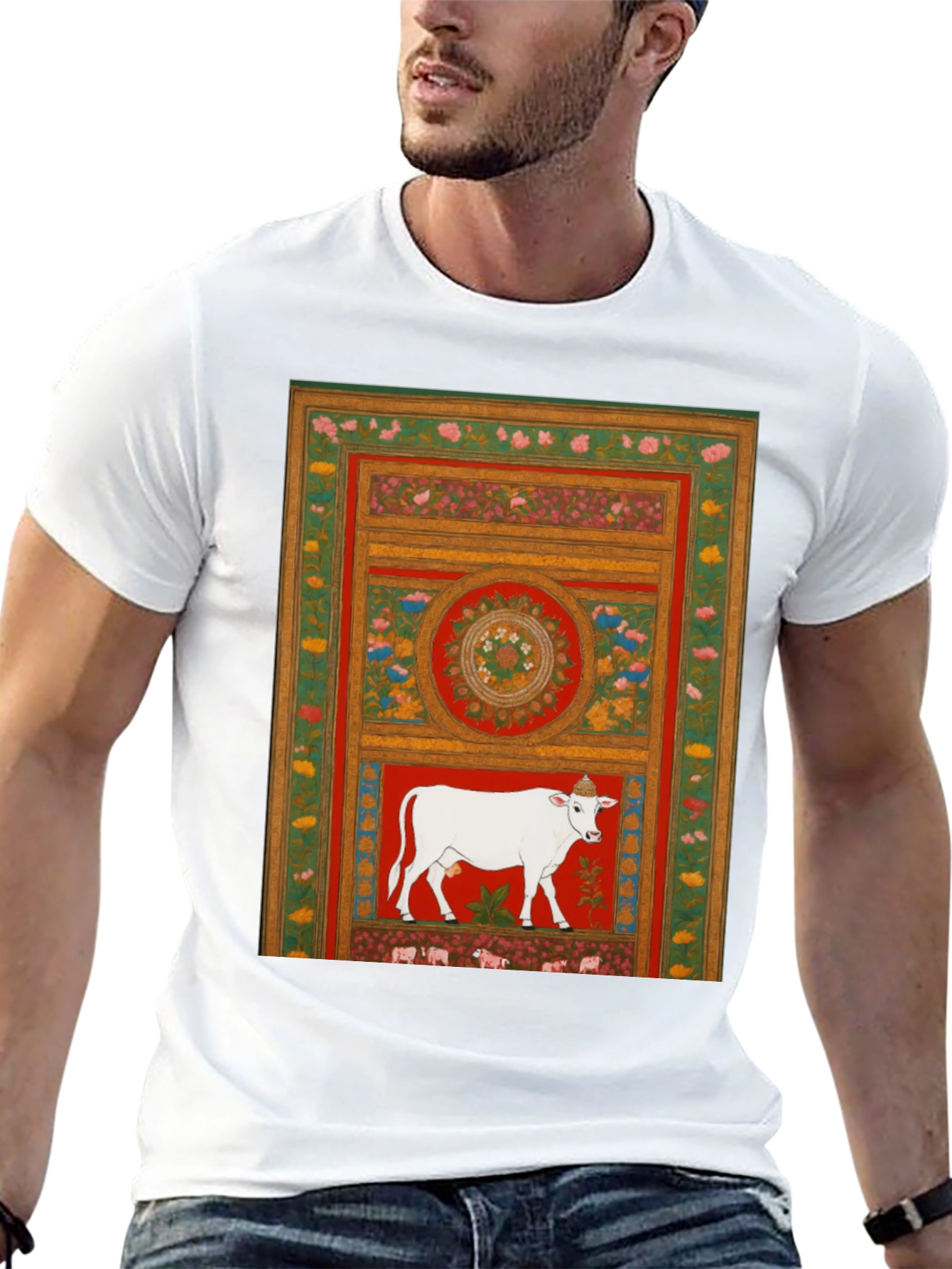 Cow Art Graphic T-Shirt