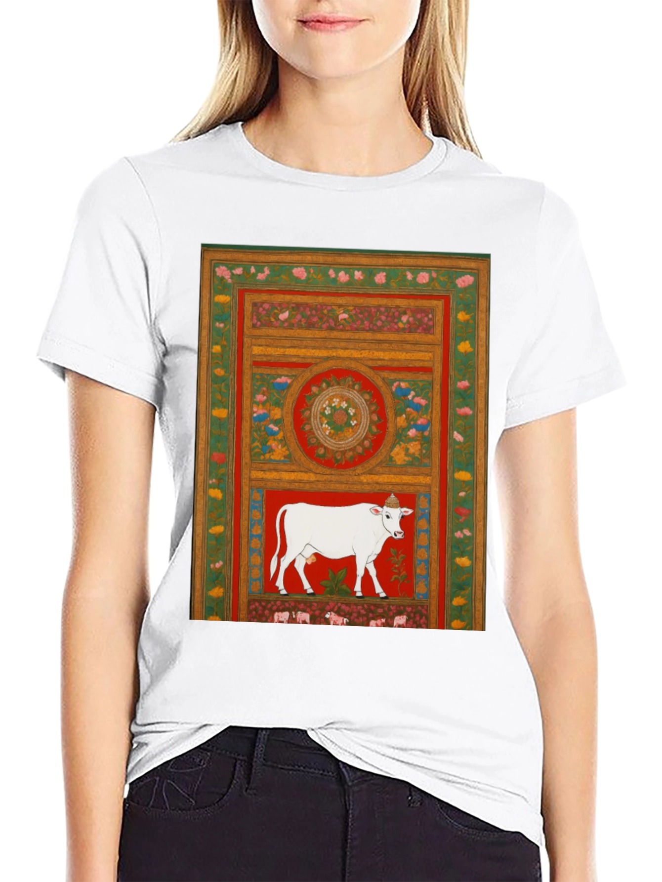 Cow Art Graphic T-Shirt
