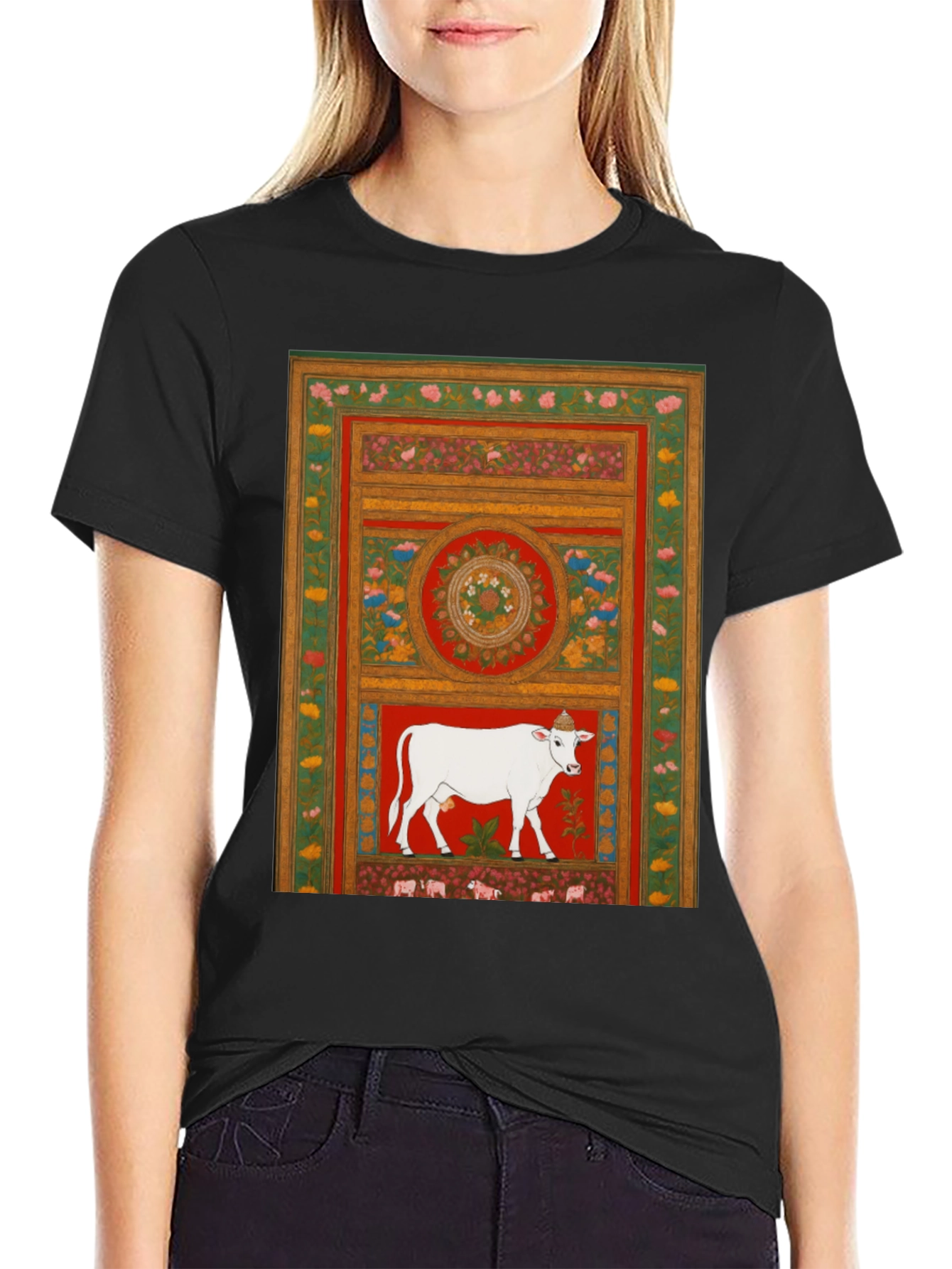 Cow Art Graphic T-Shirt