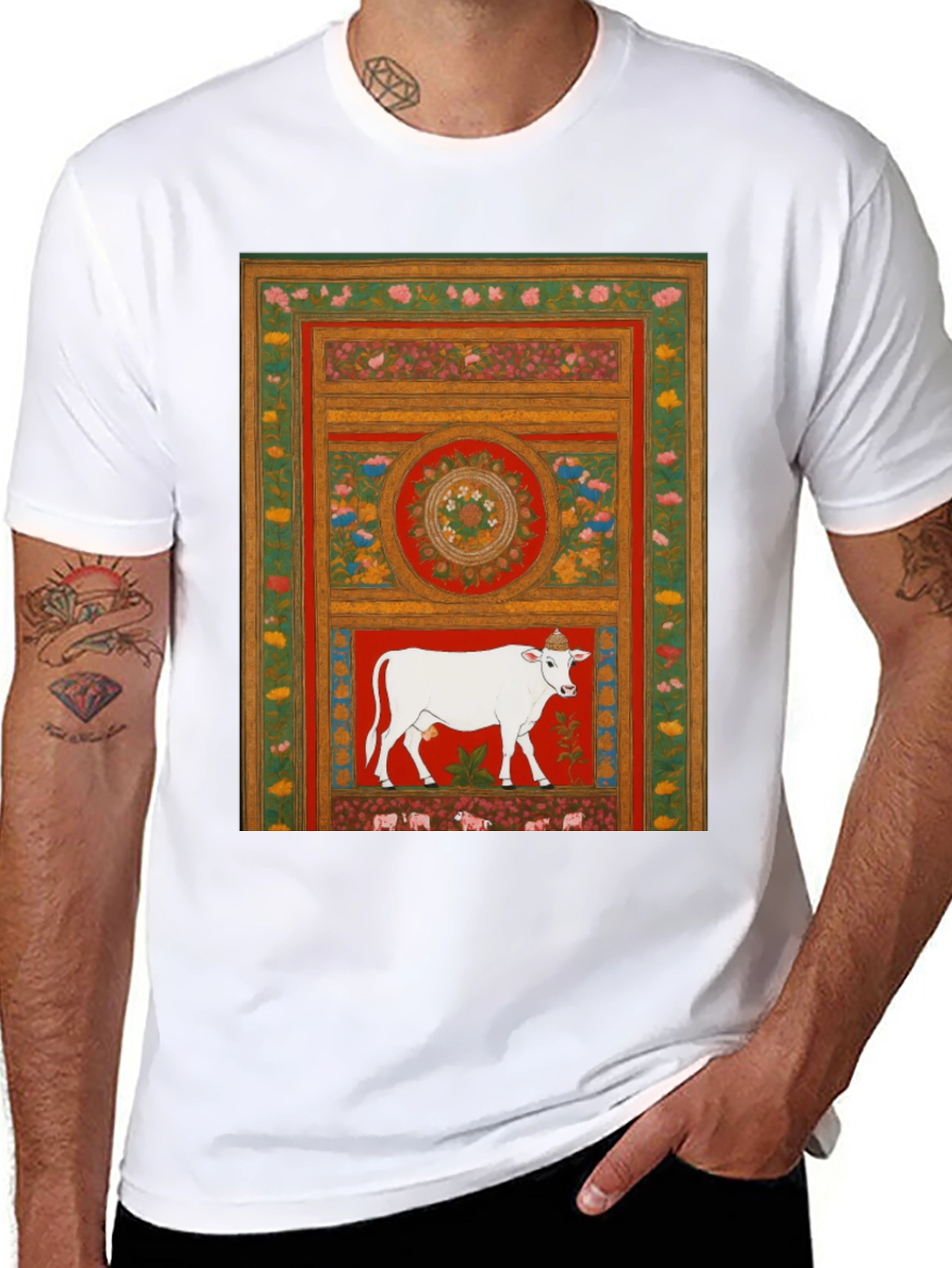 Cow Art Graphic T-Shirt