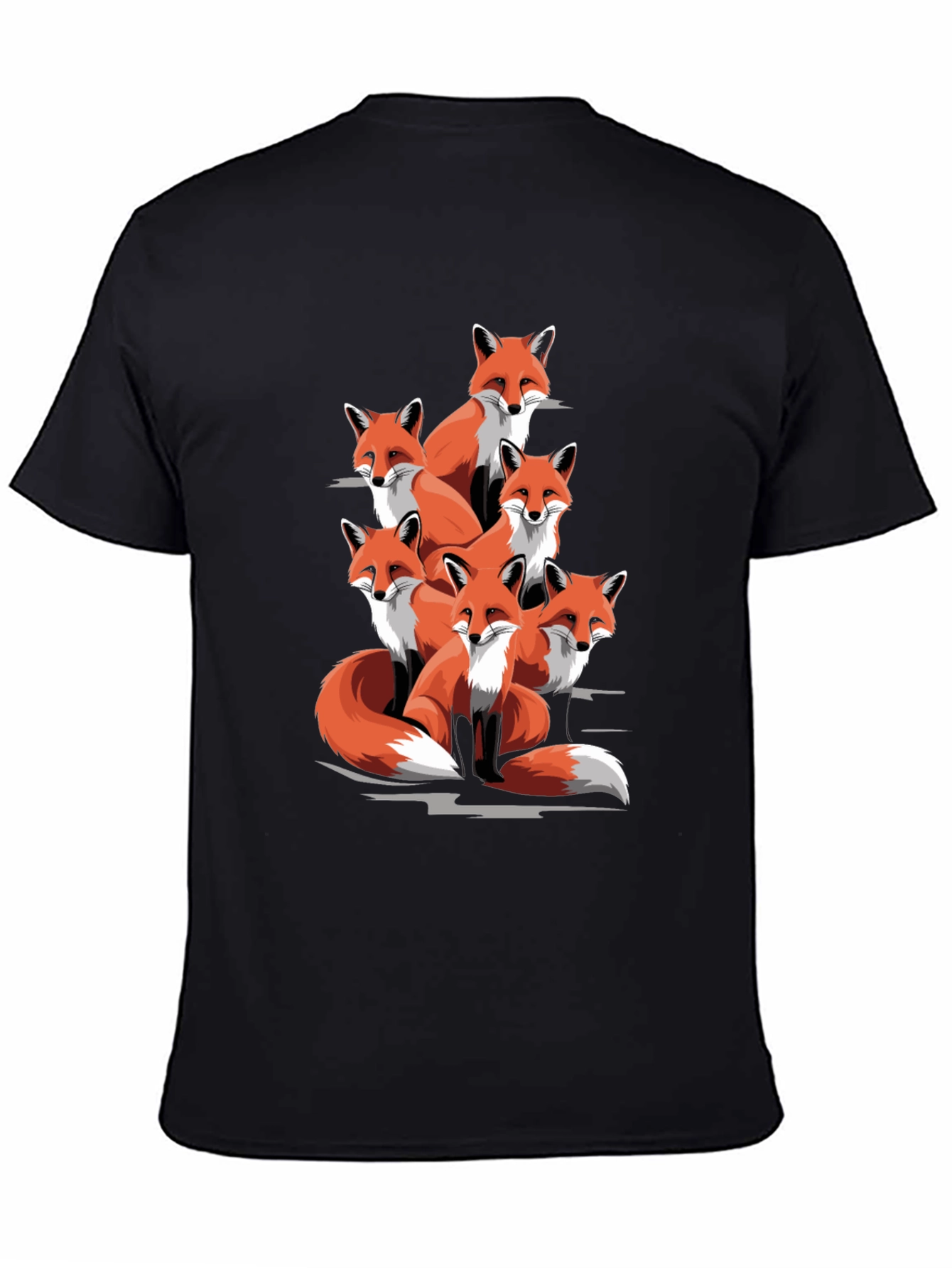Fox Pack Graphic Tee - Mens Black T-Shirt