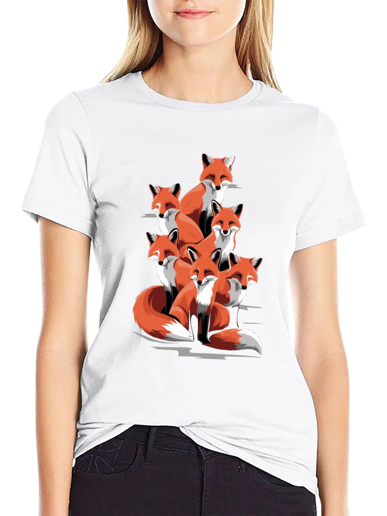 Fox Pack Graphic Tee - Mens Black T-Shirt