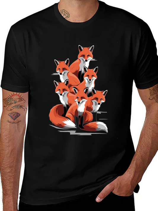 Fox Pack Graphic Tee - Mens Black T-Shirt