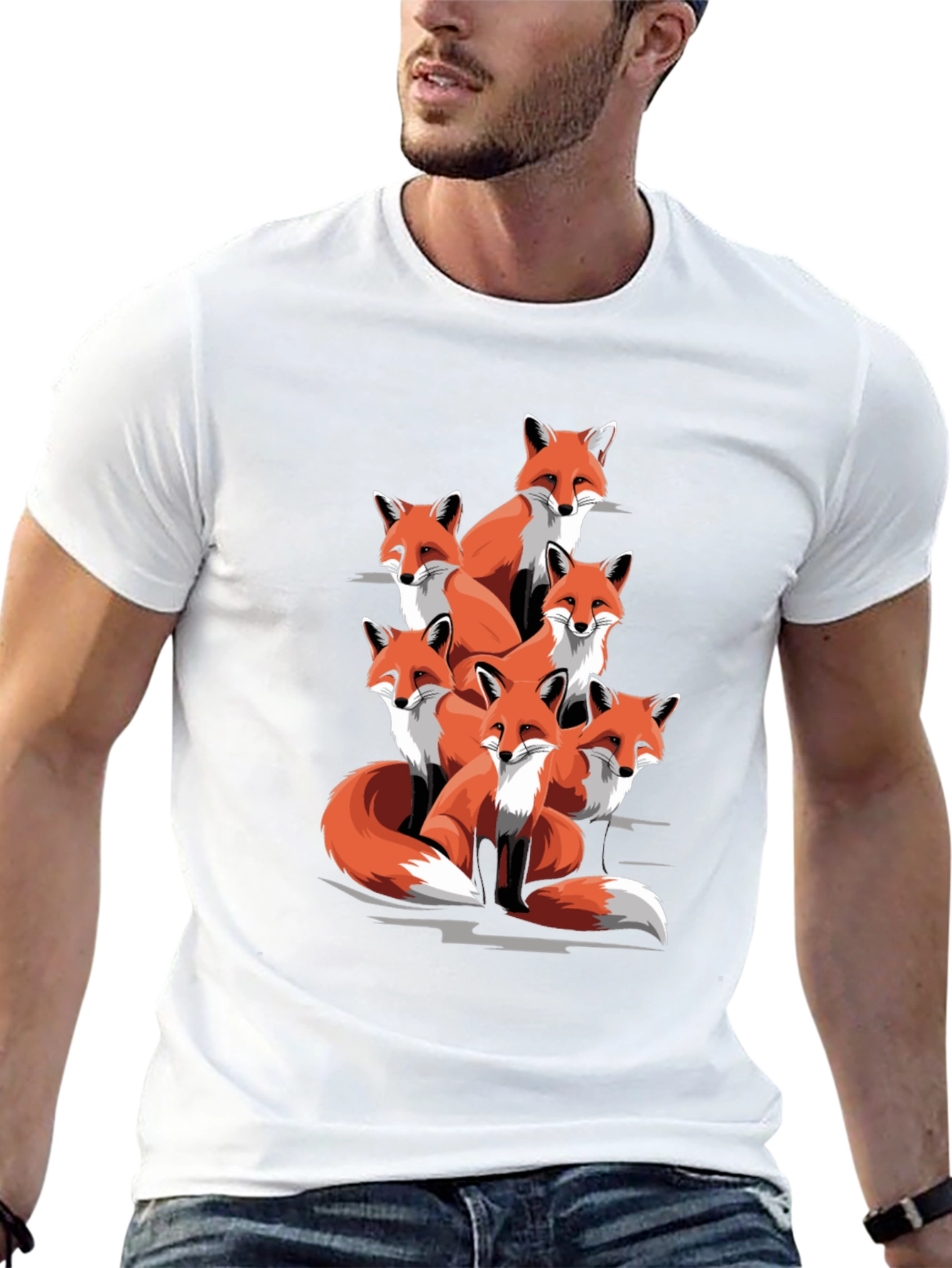 Fox Pack Graphic Tee - Mens Black T-Shirt