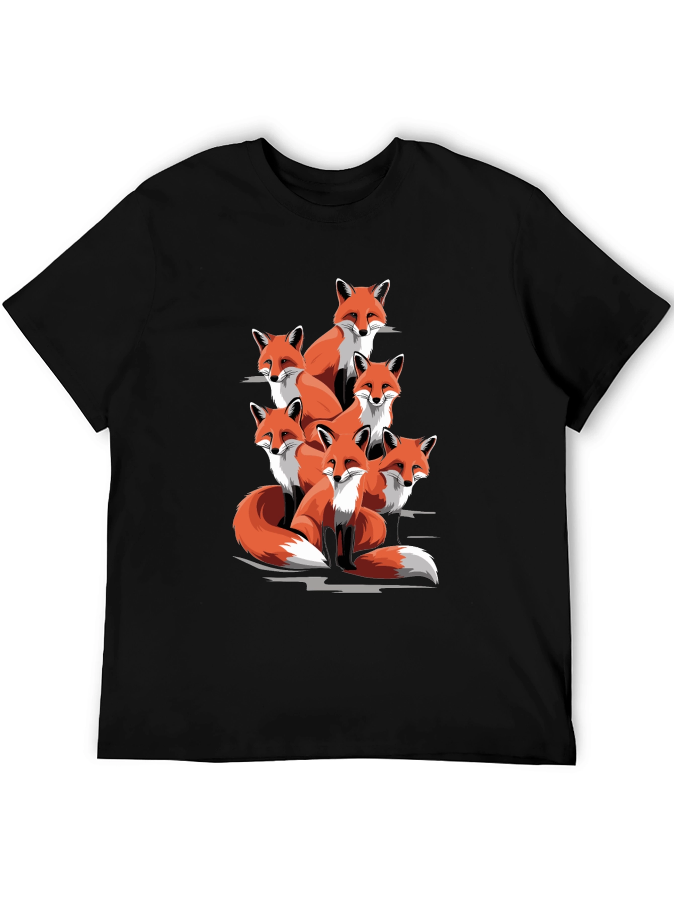 Fox Pack Graphic Tee - Mens Black T-Shirt