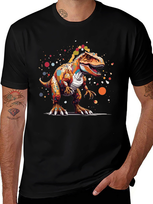 Colorful Dinosaur Graphic T-Shirt