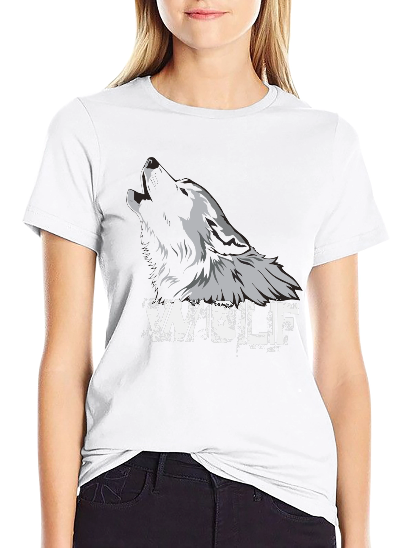 Black Wolf Graphic Tee - Mens Fashion T-Shirt