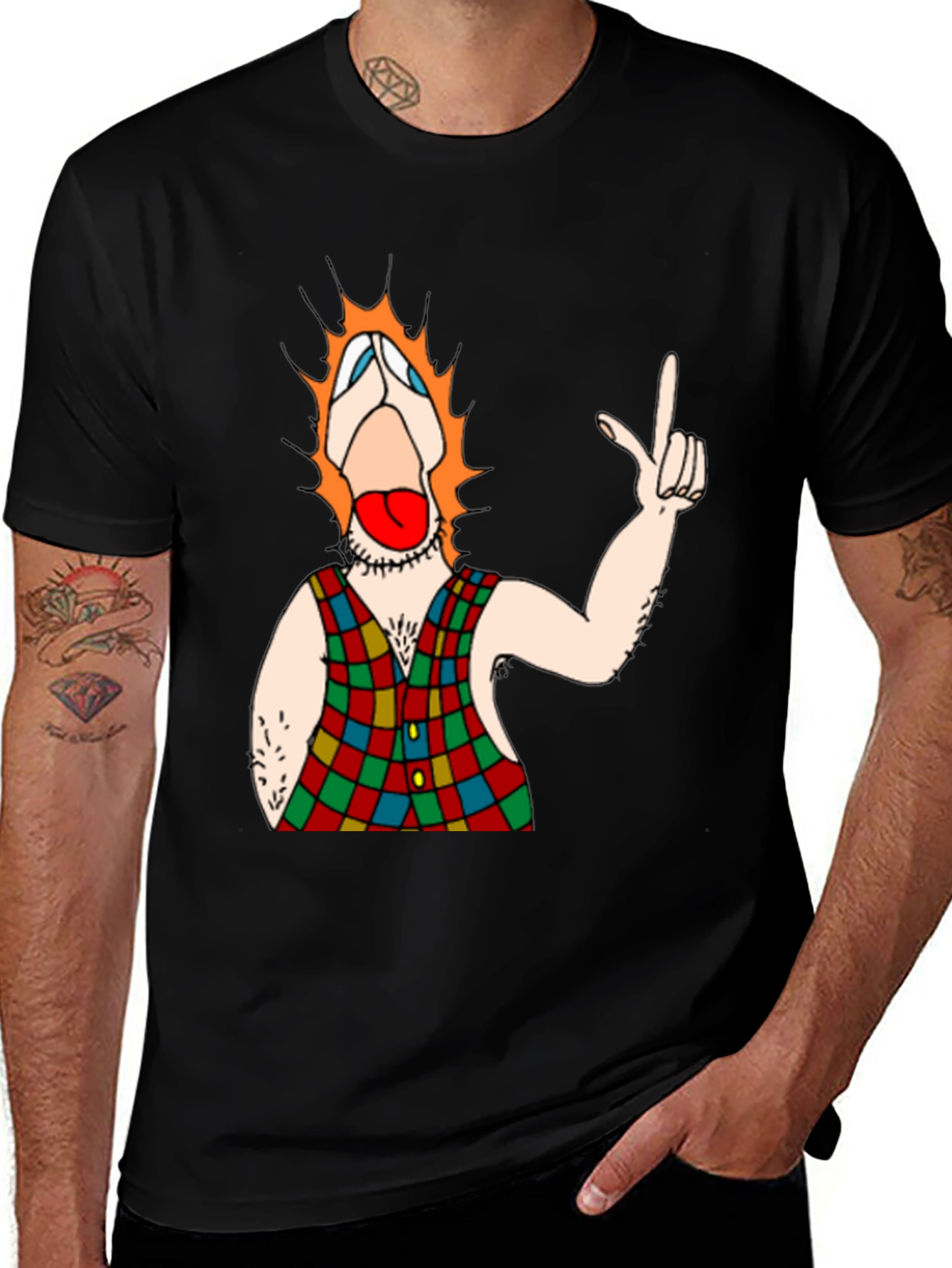 Clown Character Black T-Shirt