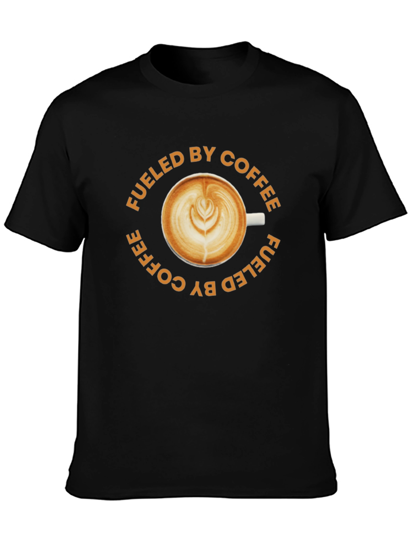 Fueled By Coffee Black T-Shirt