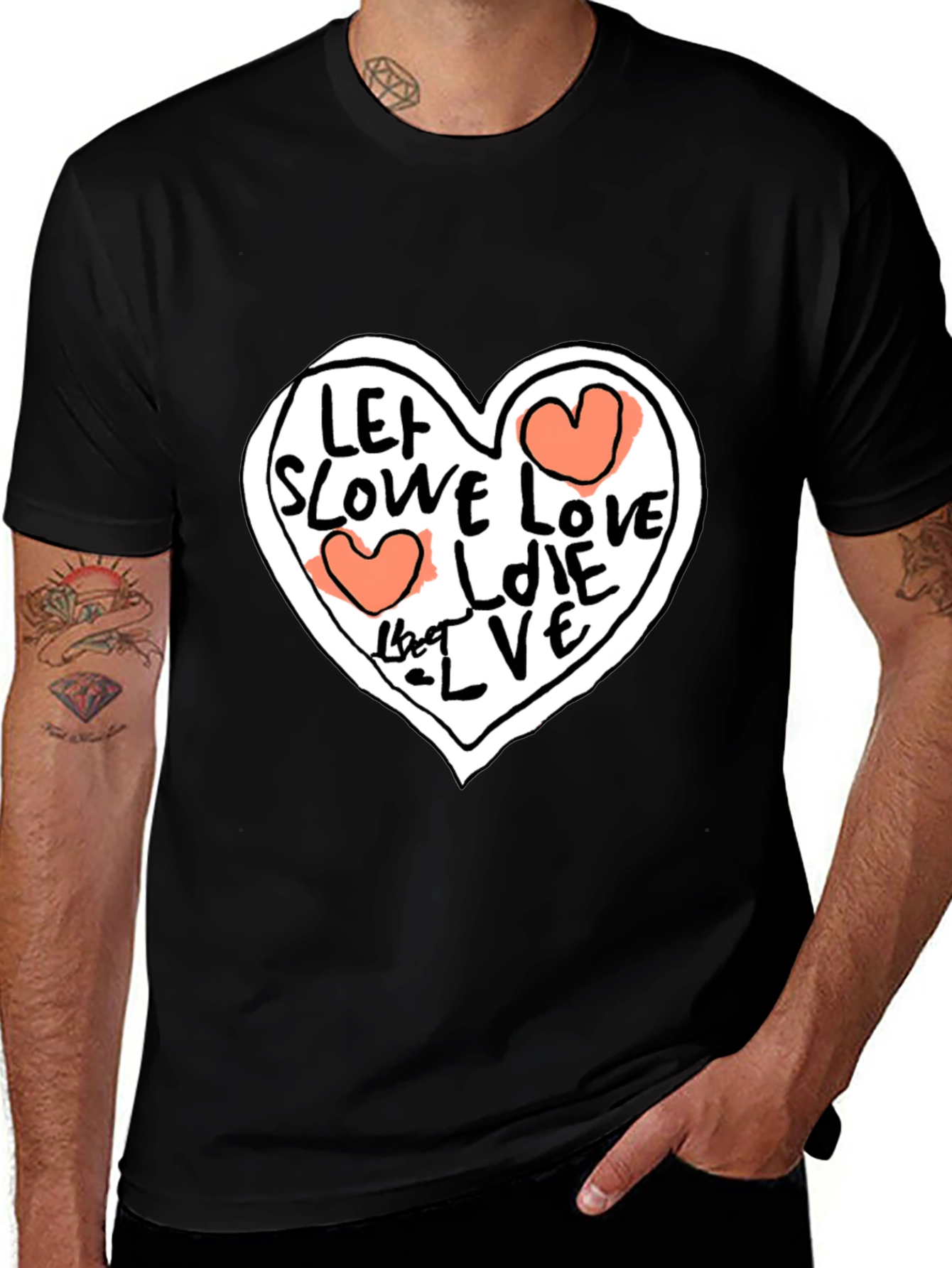 Love Graphic Black T-Shirt - Stylish Unisex Tee