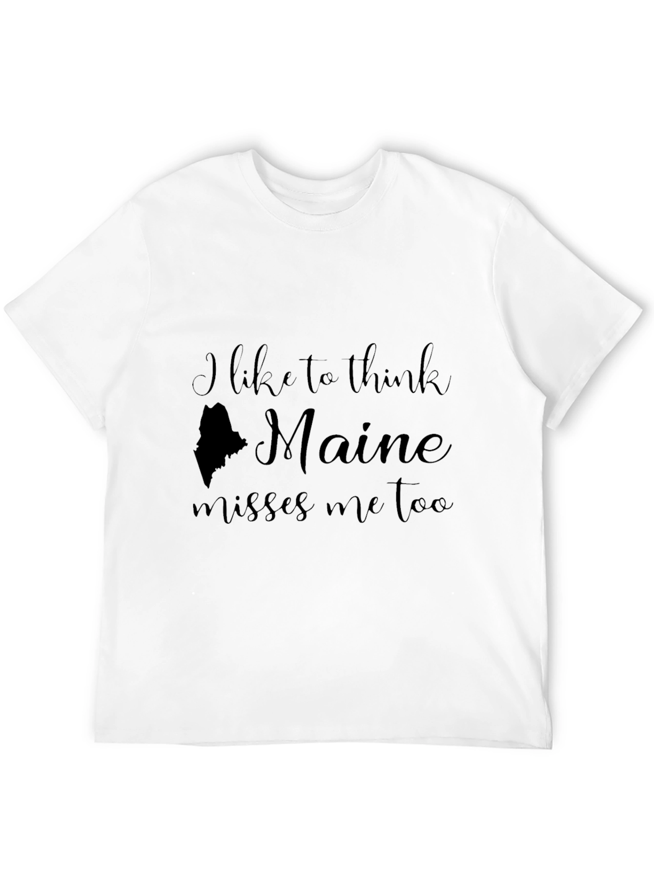 Maine Misses Me Too Black T-Shirt
