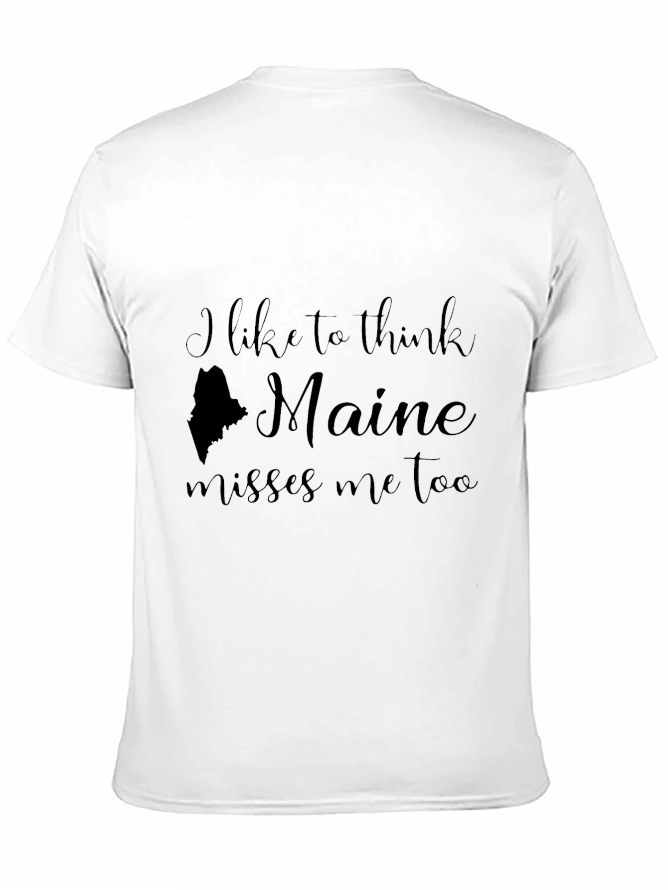 Maine Misses Me Too Black T-Shirt