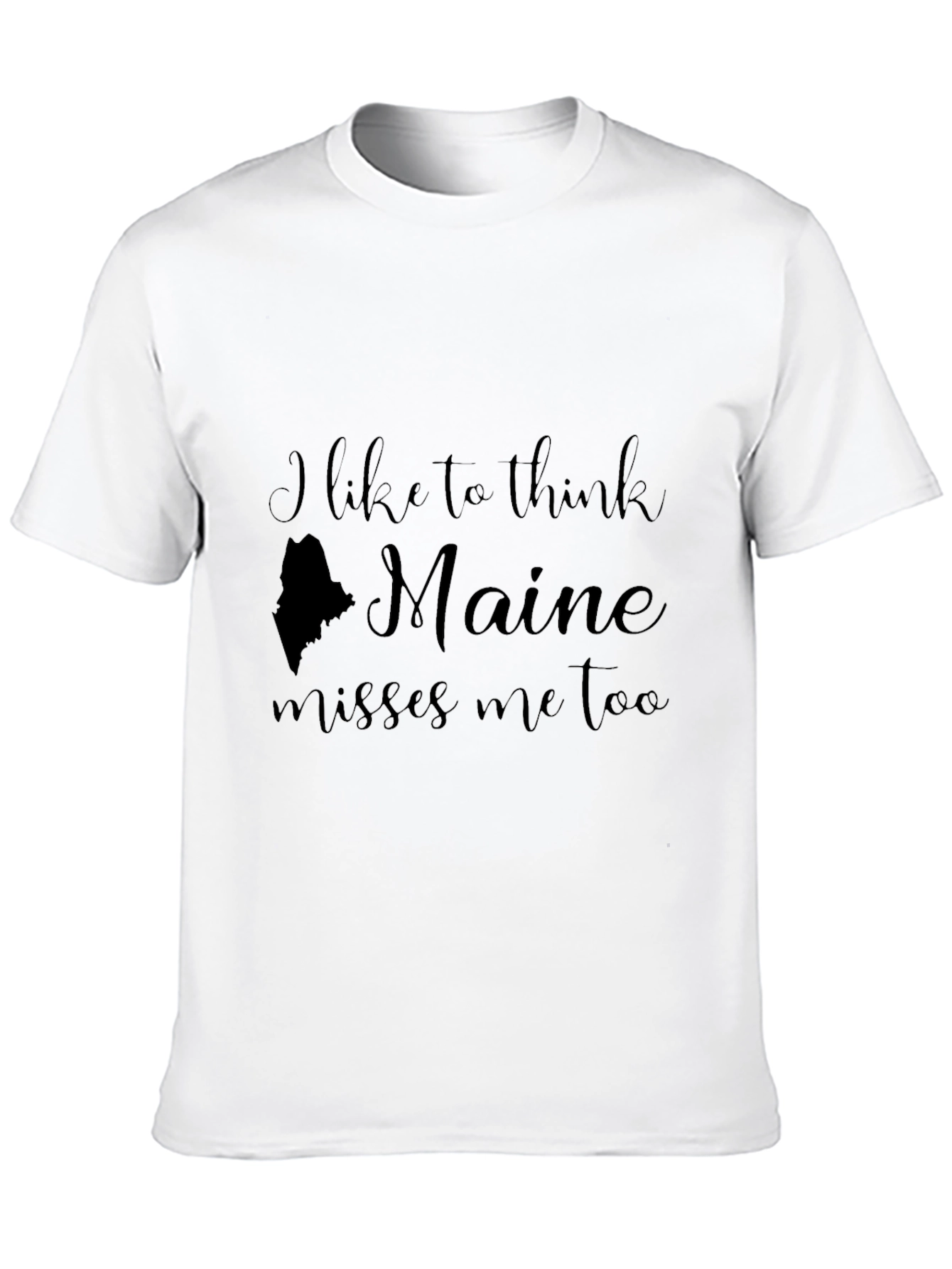 Maine Misses Me Too Black T-Shirt