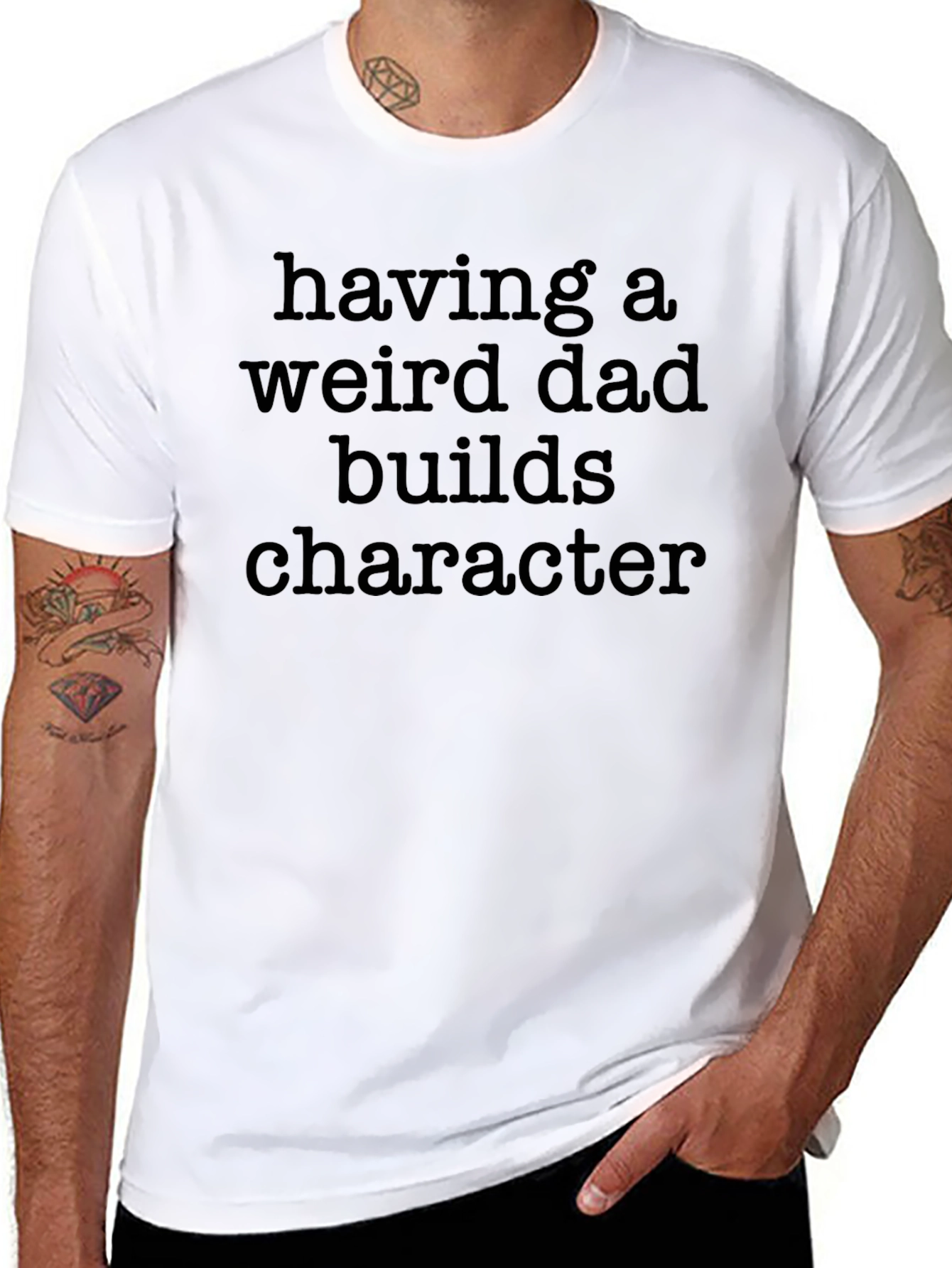 Having a Weird Dad T-Shirt - Black Novelty Tee