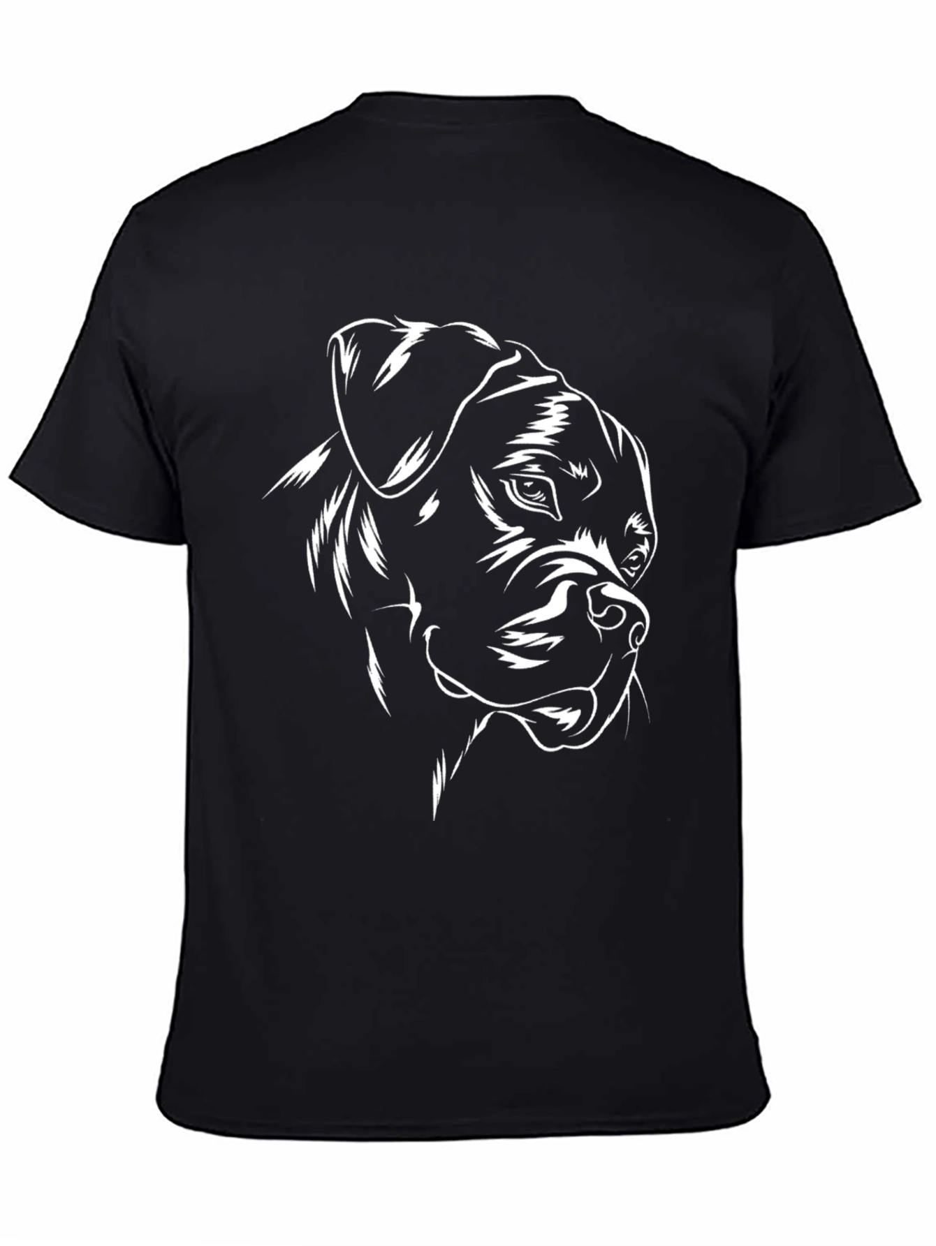 Cool Boxer Dog Graphic Tee - Black Cotton T-Shirt