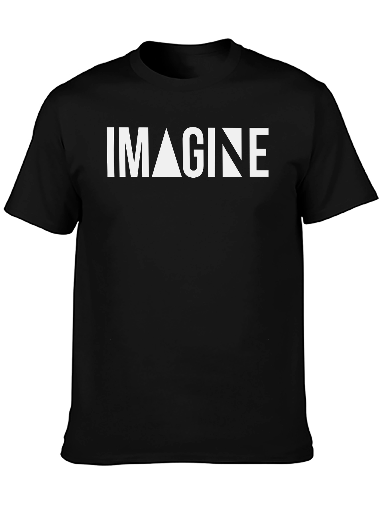 Imagine Graphic Tee - Black Cotton Blend