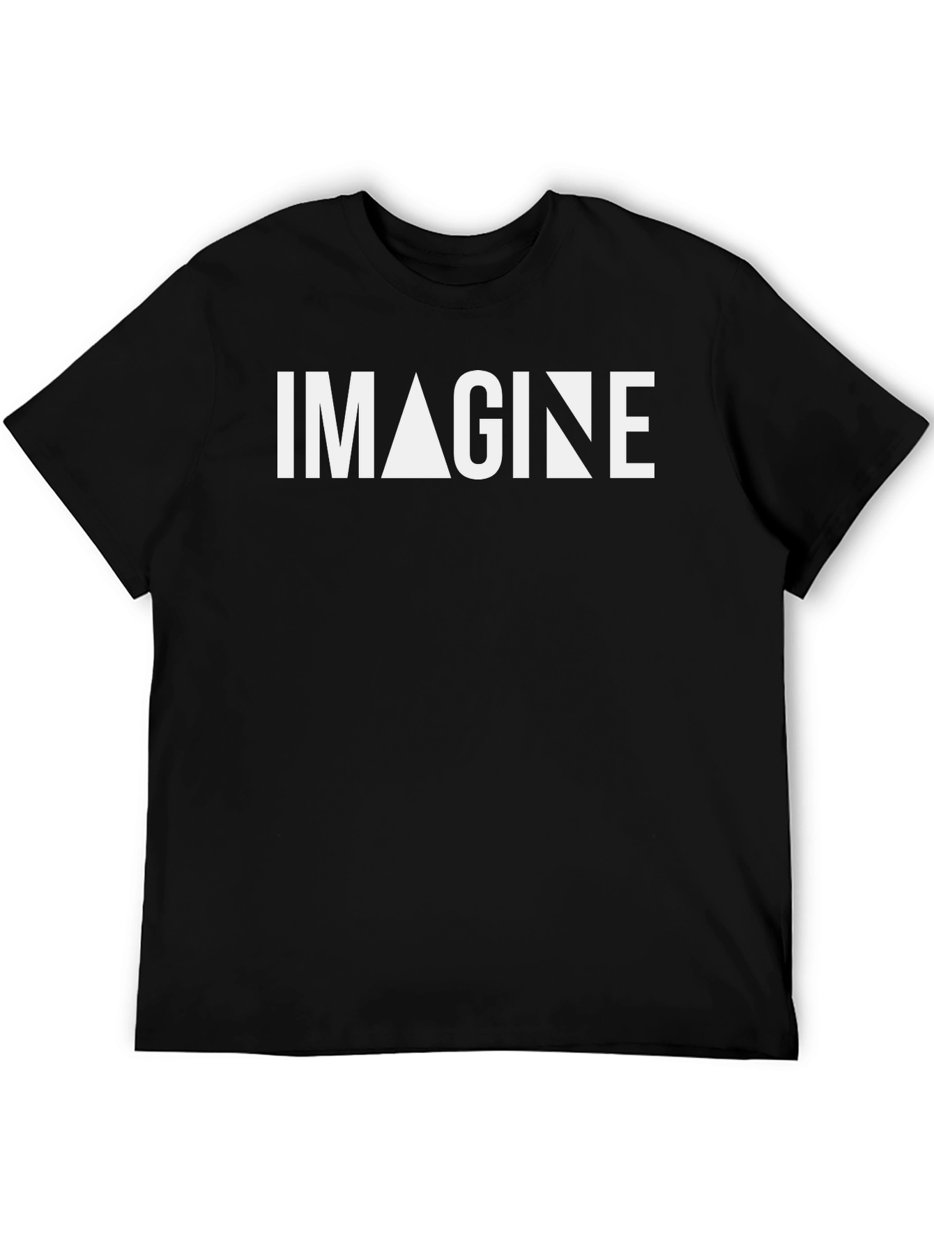 Imagine Graphic Tee - Black Cotton Blend