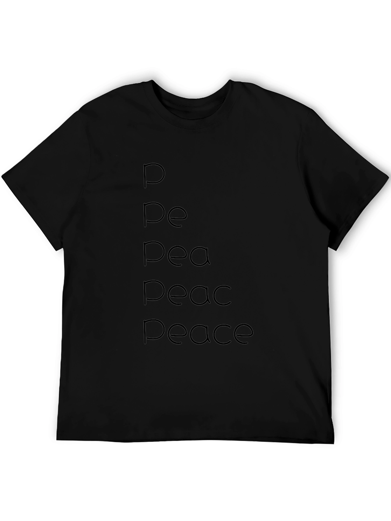 Peace Evolution Black T-Shirt