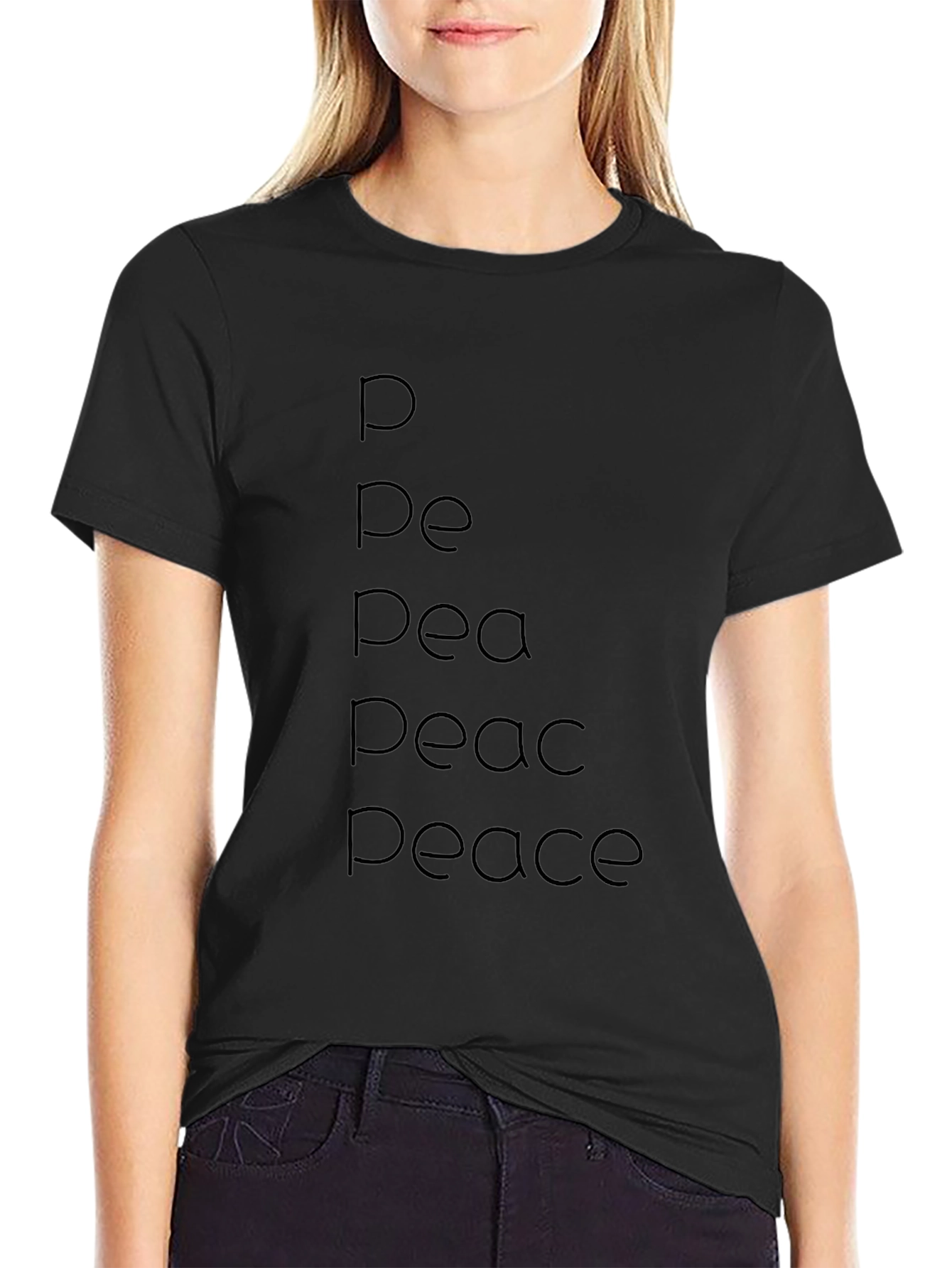 Peace Evolution Black T-Shirt