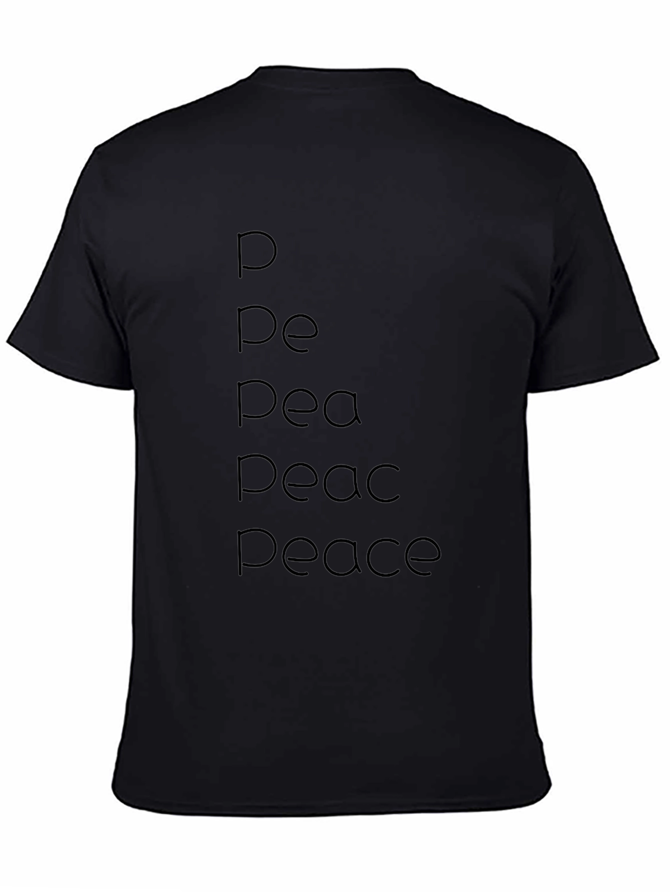 Peace Evolution Black T-Shirt