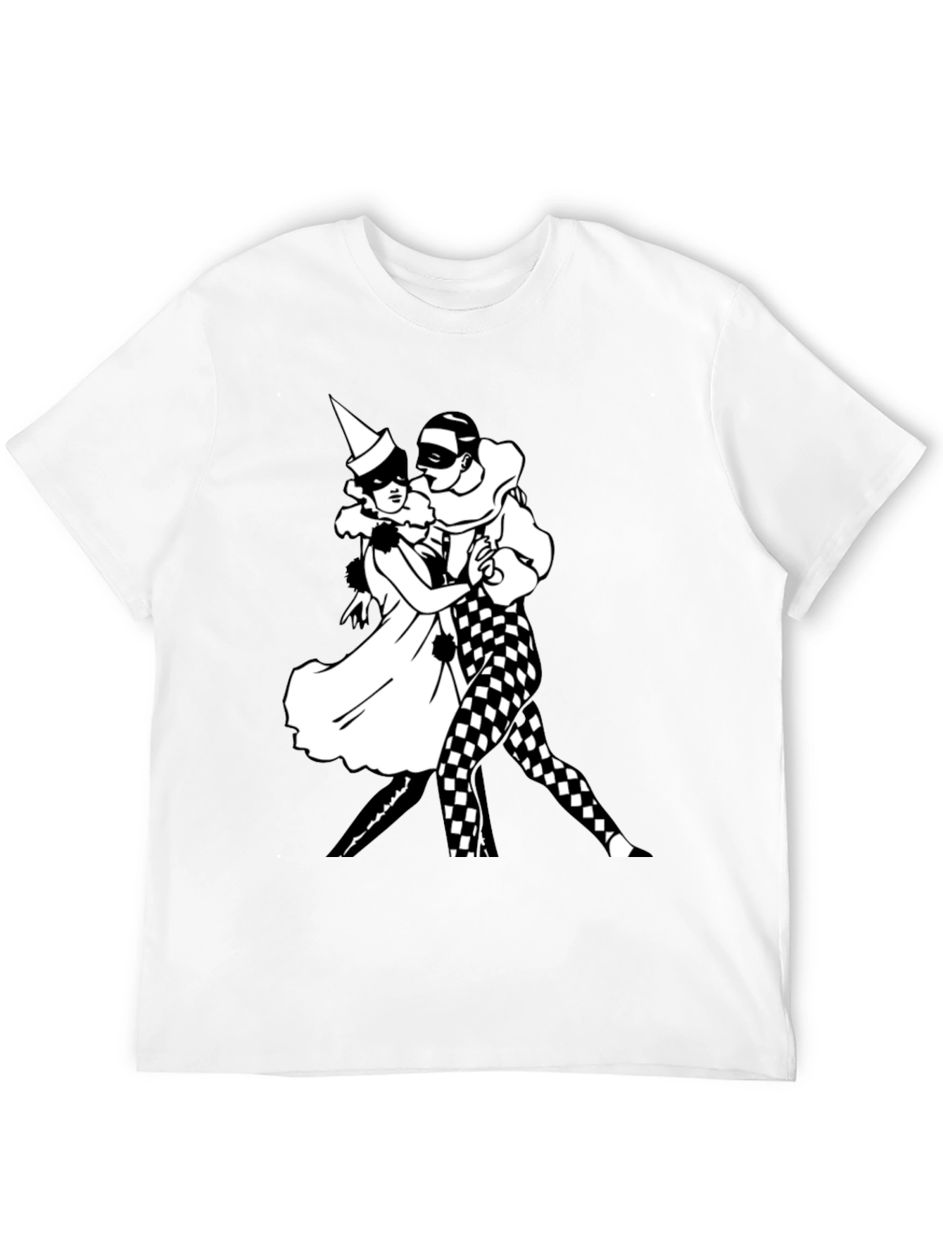 Masquerade Dance T-Shirt Black Cotton Tee
