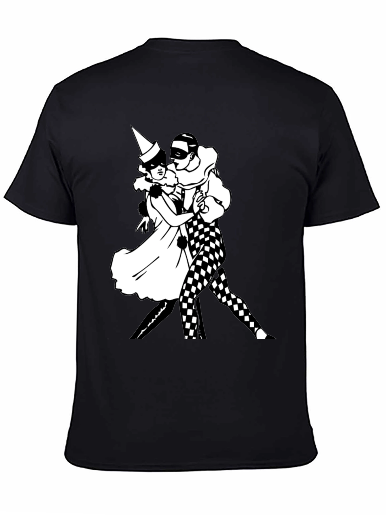 Masquerade Dance T-Shirt Black Cotton Tee