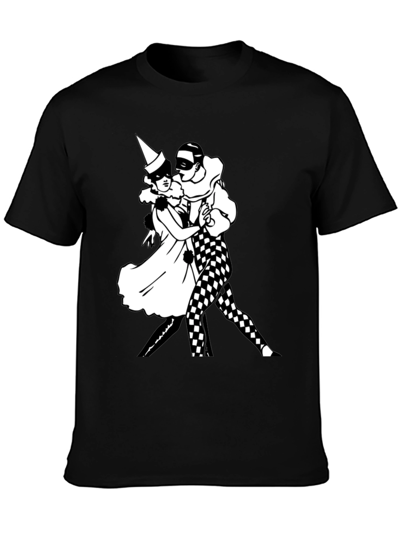 Masquerade Dance T-Shirt Black Cotton Tee