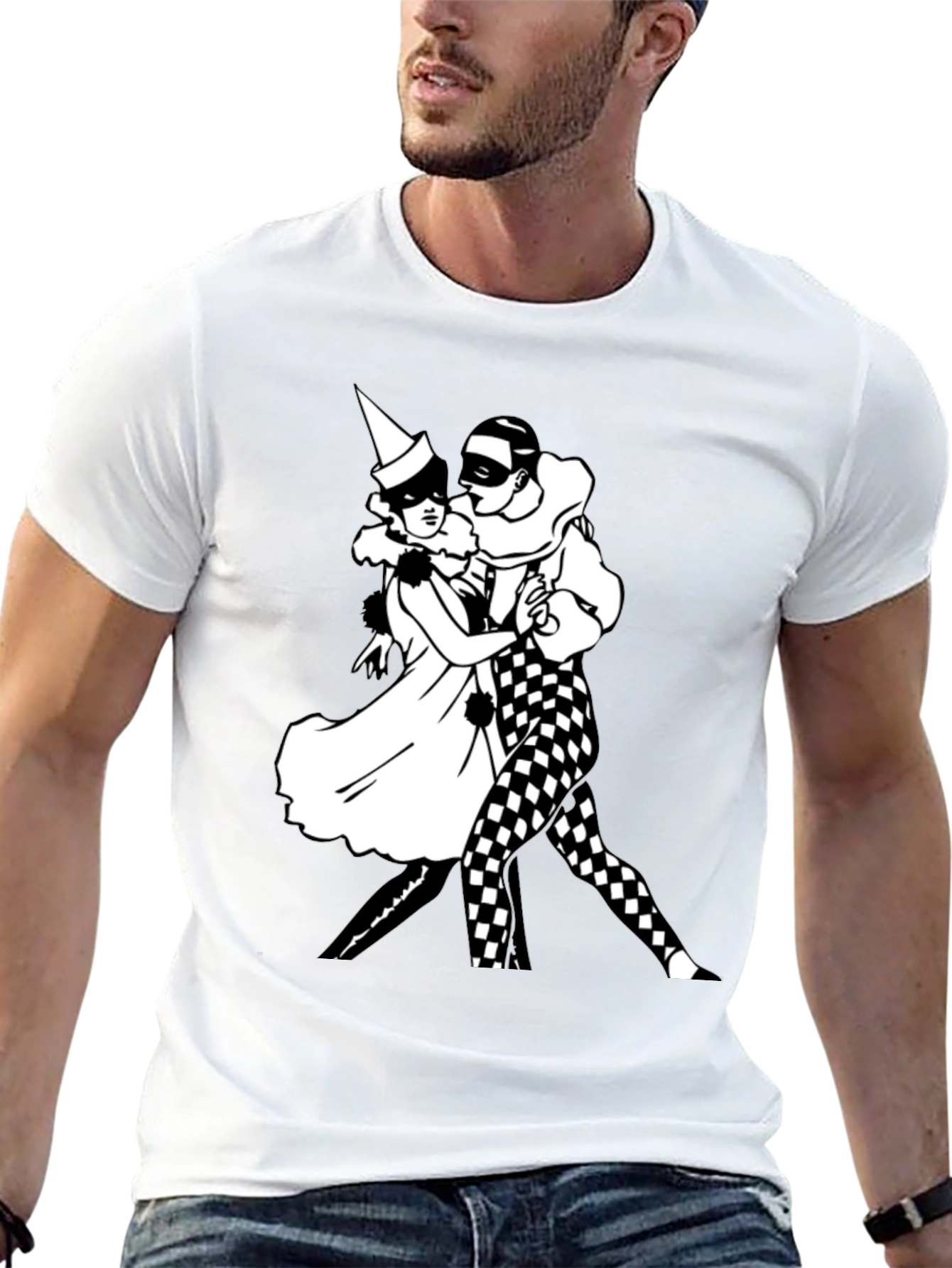 Masquerade Dance T-Shirt Black Cotton Tee