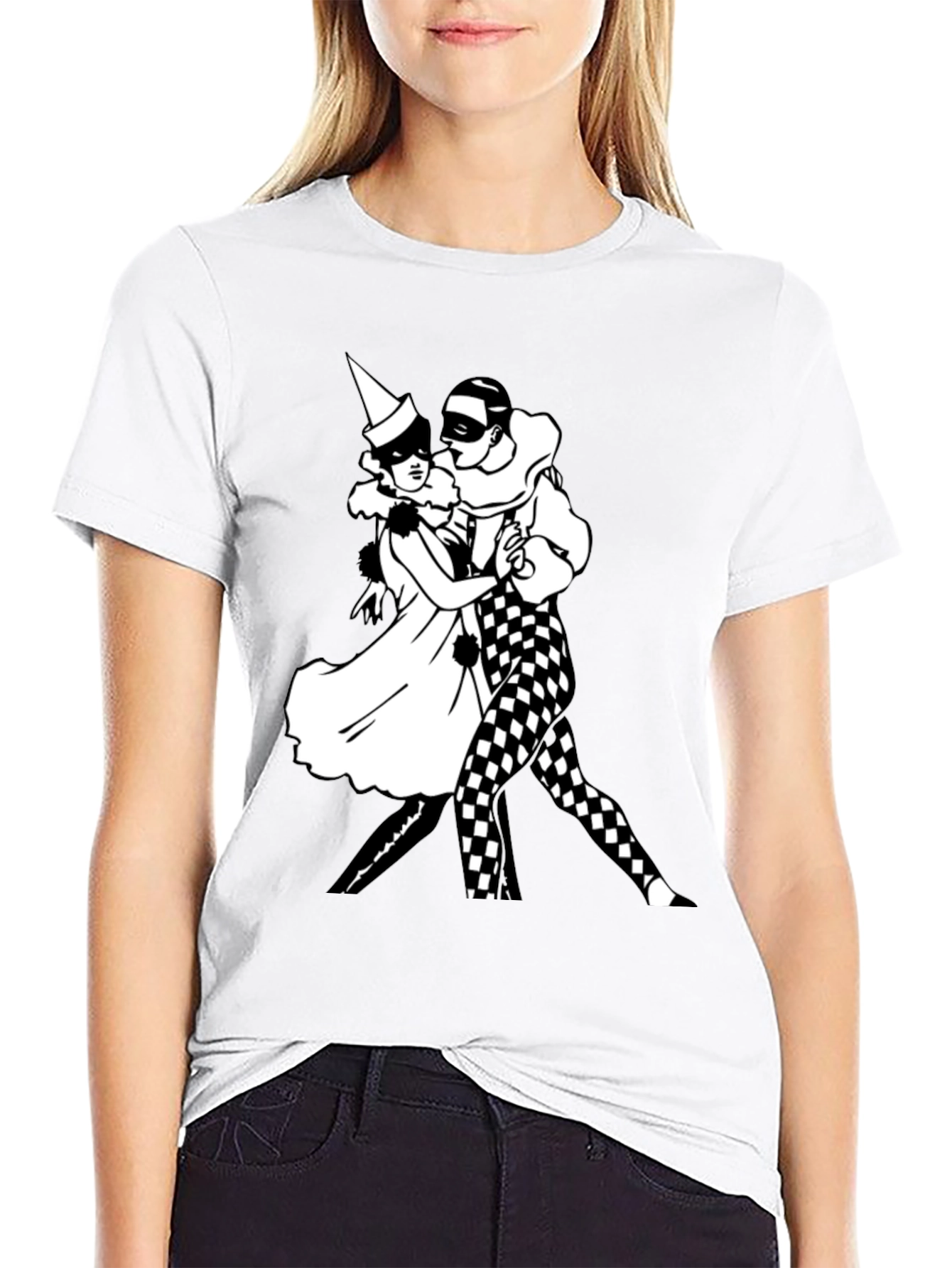 Masquerade Dance T-Shirt Black Cotton Tee