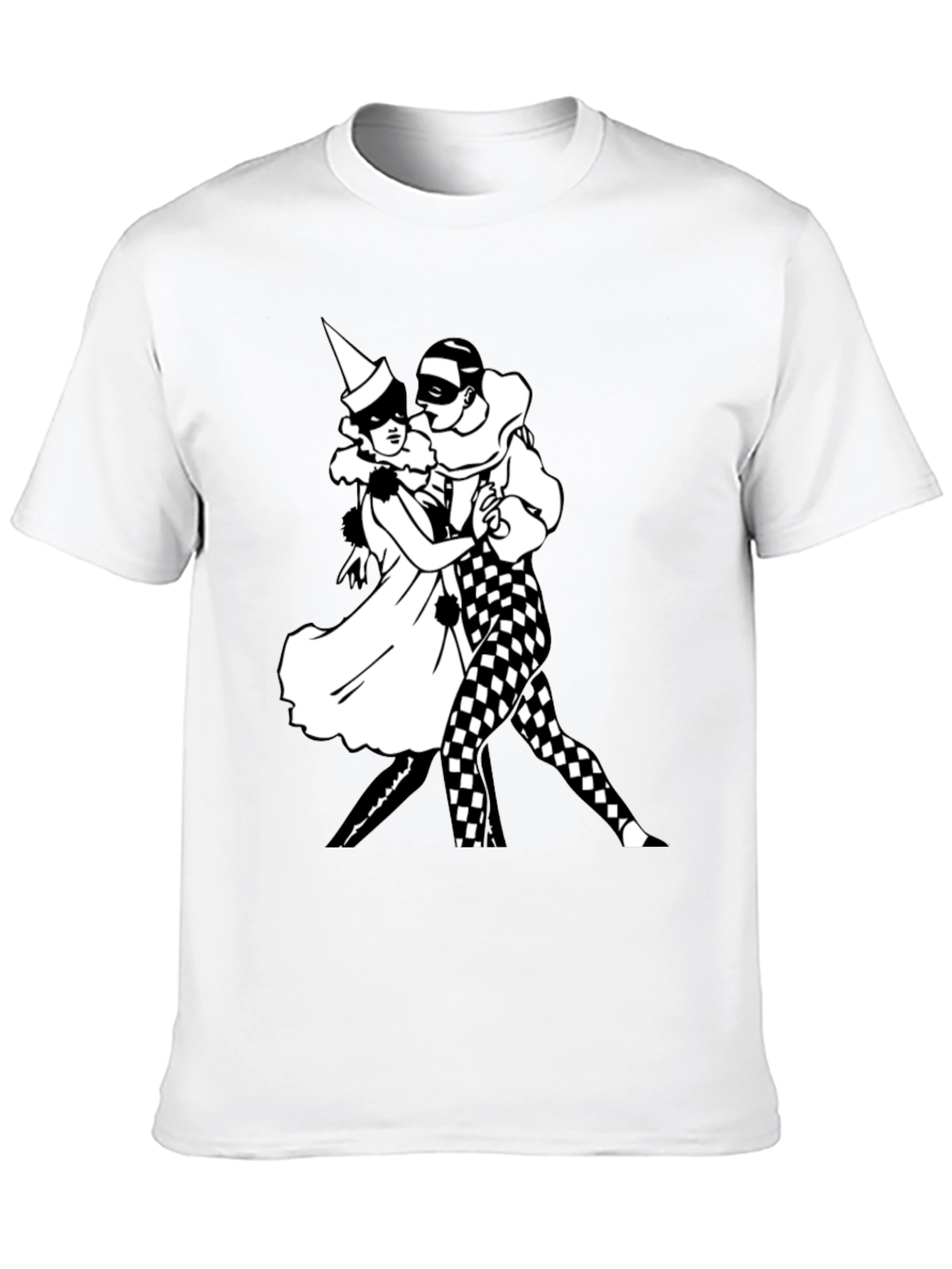 Masquerade Dance T-Shirt Black Cotton Tee