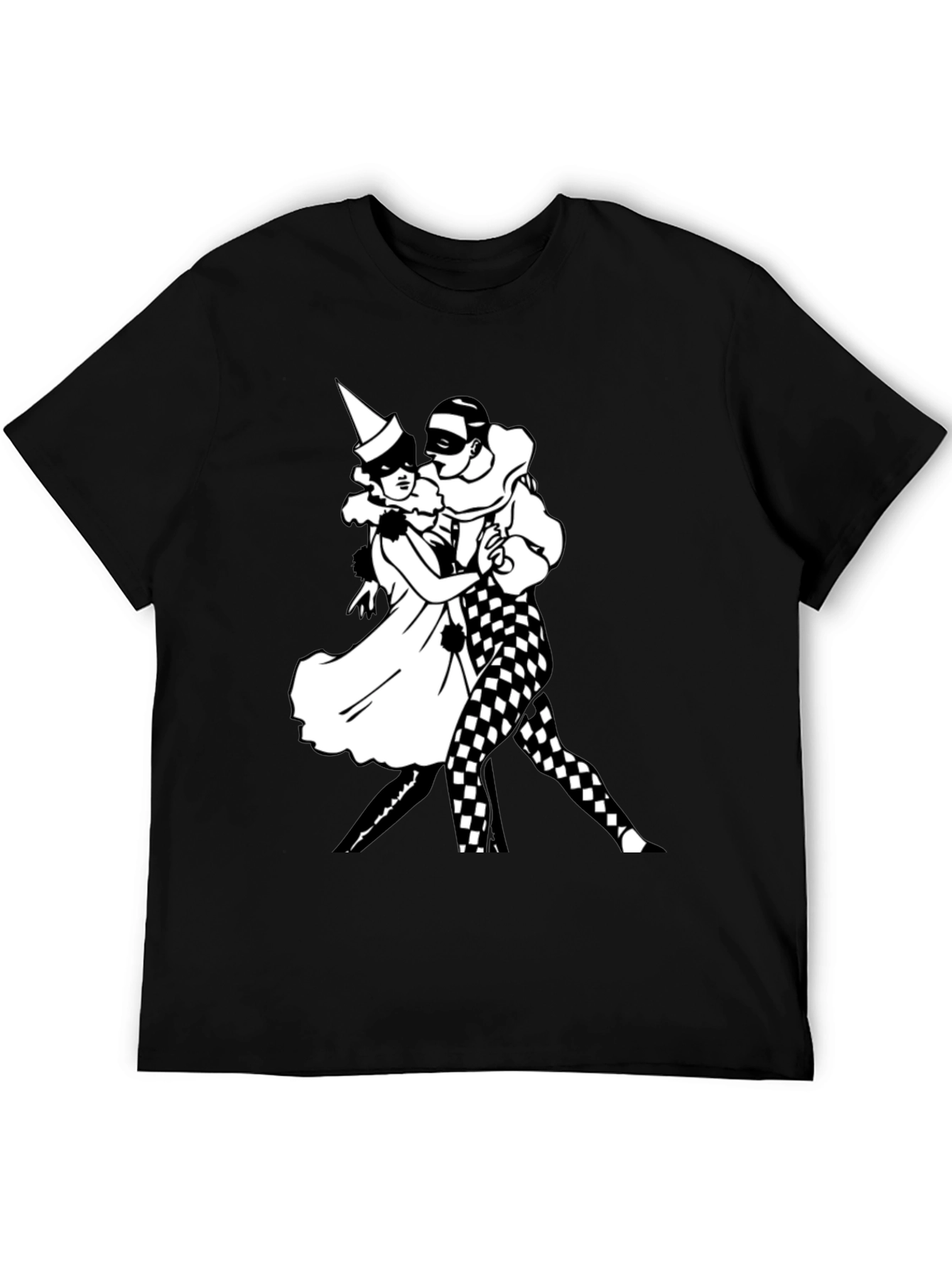 Masquerade Dance T-Shirt Black Cotton Tee