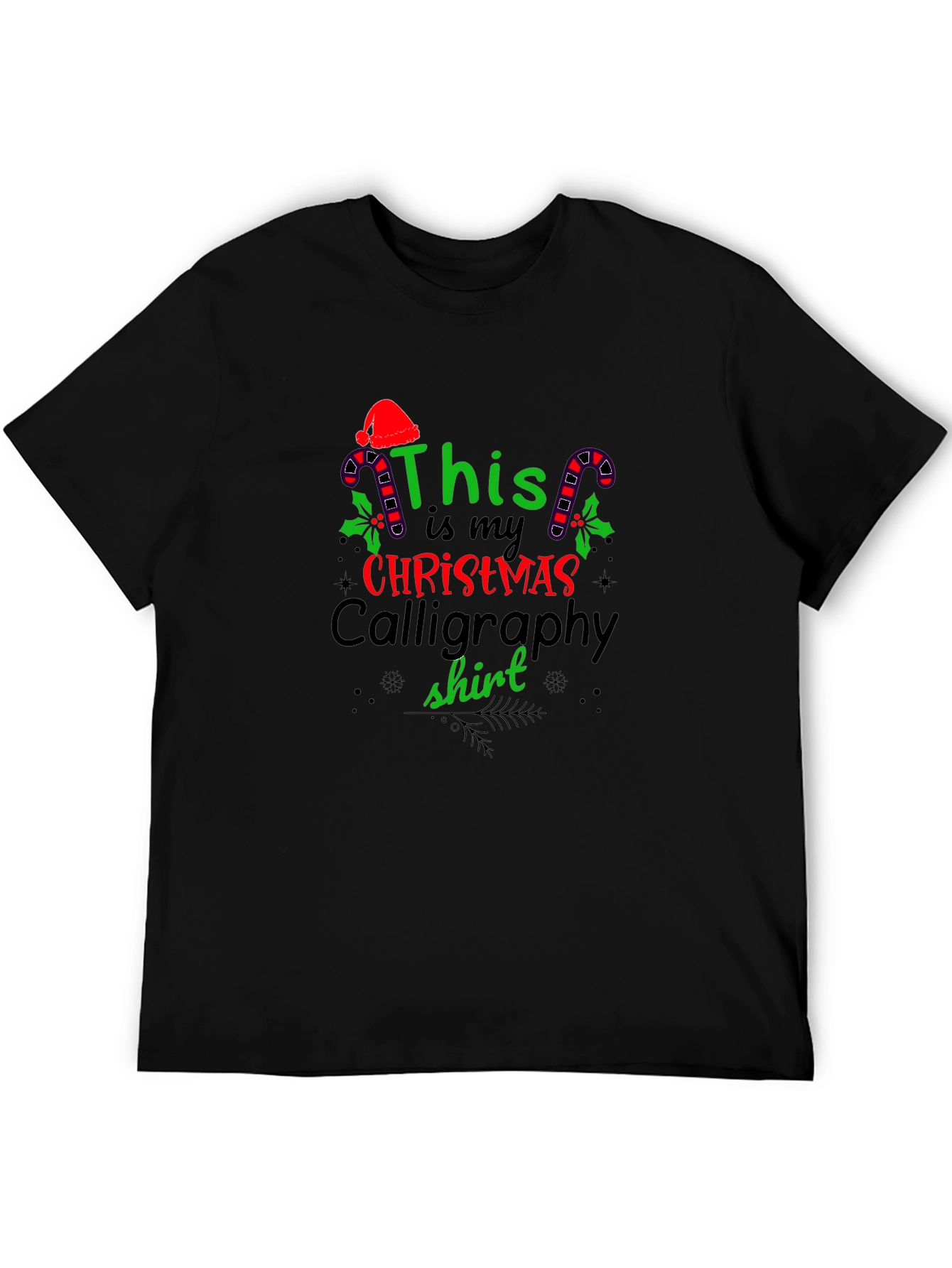 Christmas Calligraphy T-Shirt