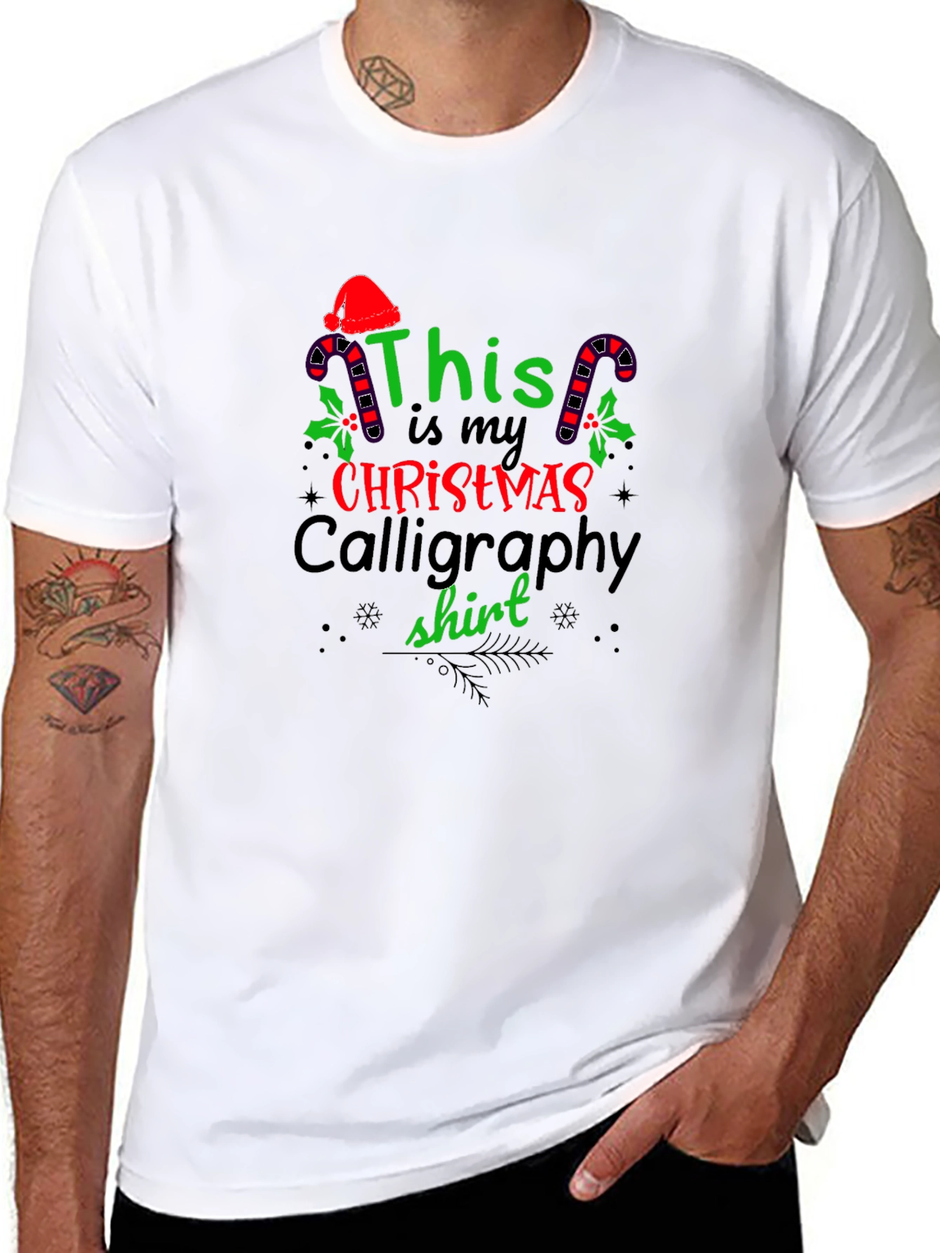 Christmas Calligraphy T-Shirt