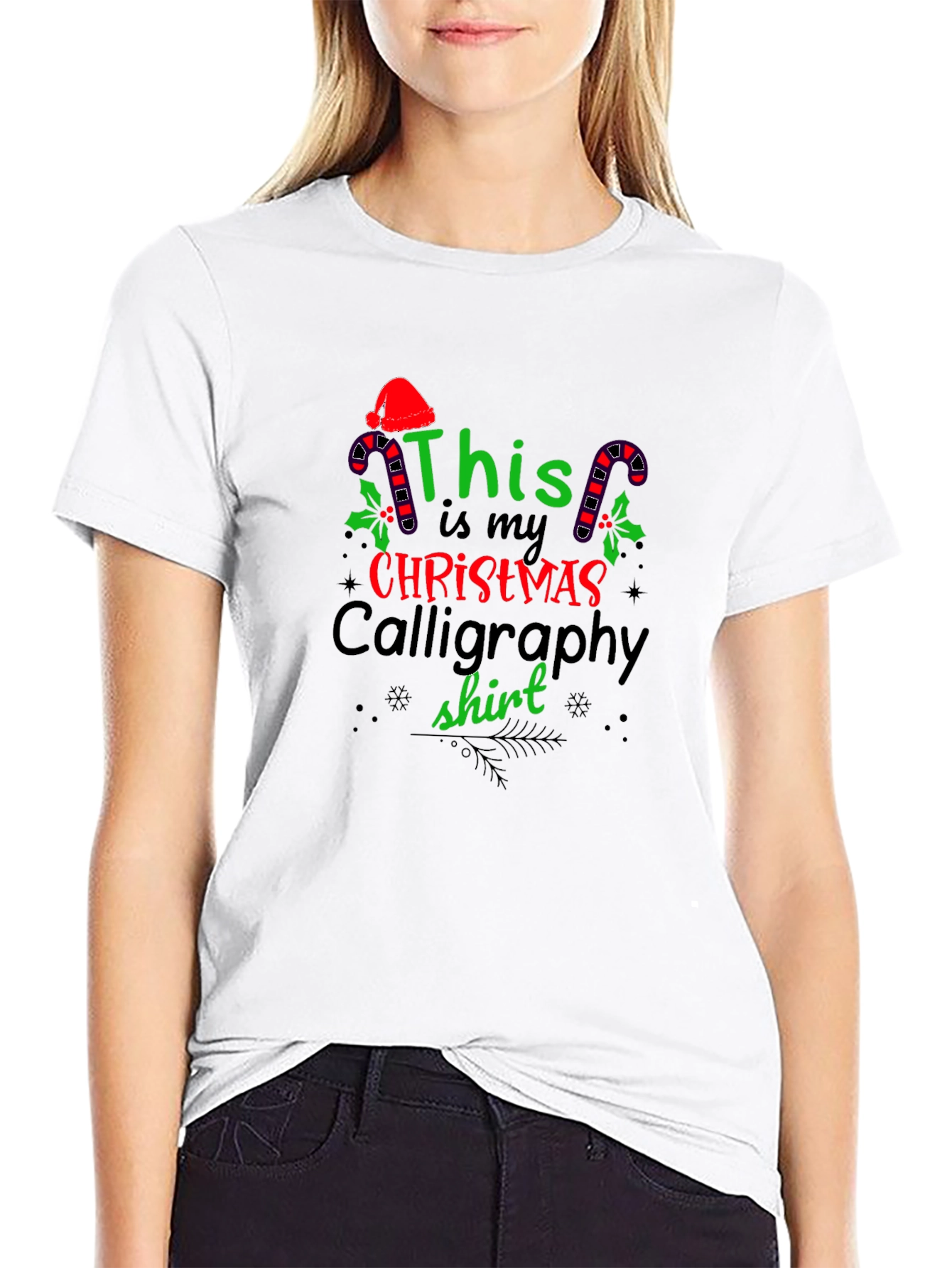 Christmas Calligraphy T-Shirt