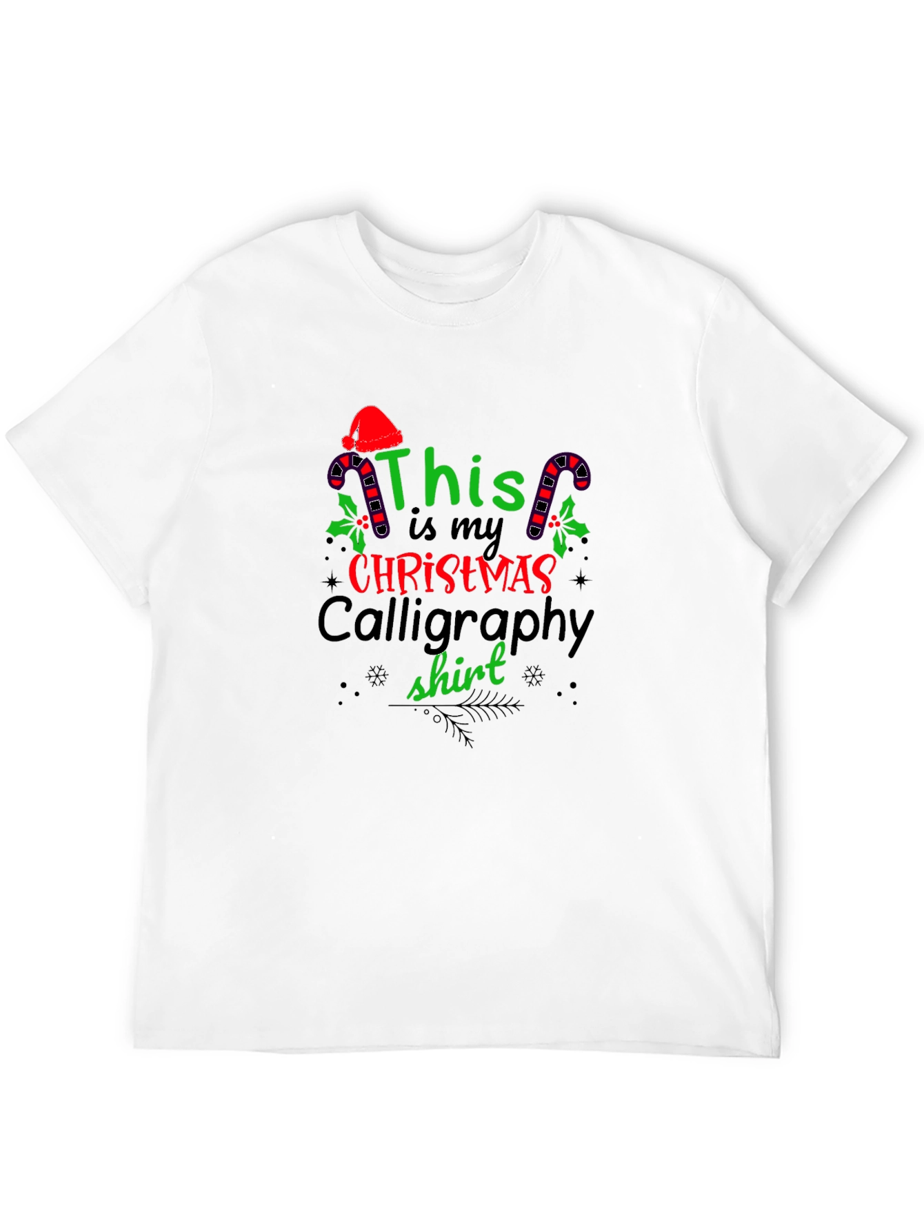 Christmas Calligraphy T-Shirt