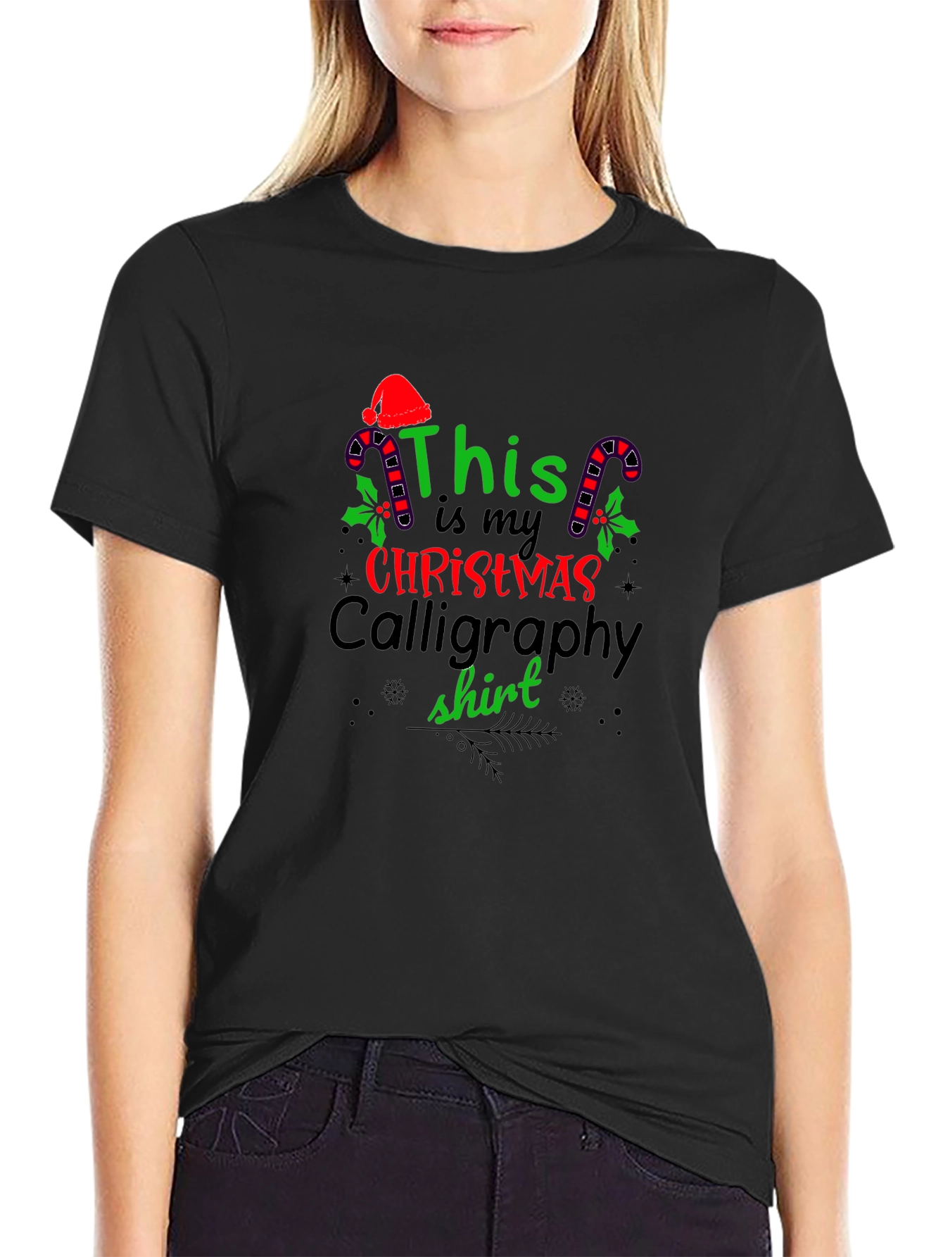 Christmas Calligraphy T-Shirt