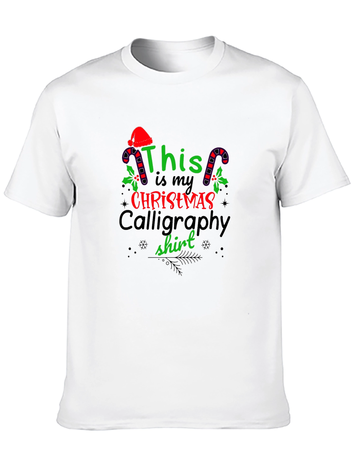 Christmas Calligraphy T-Shirt