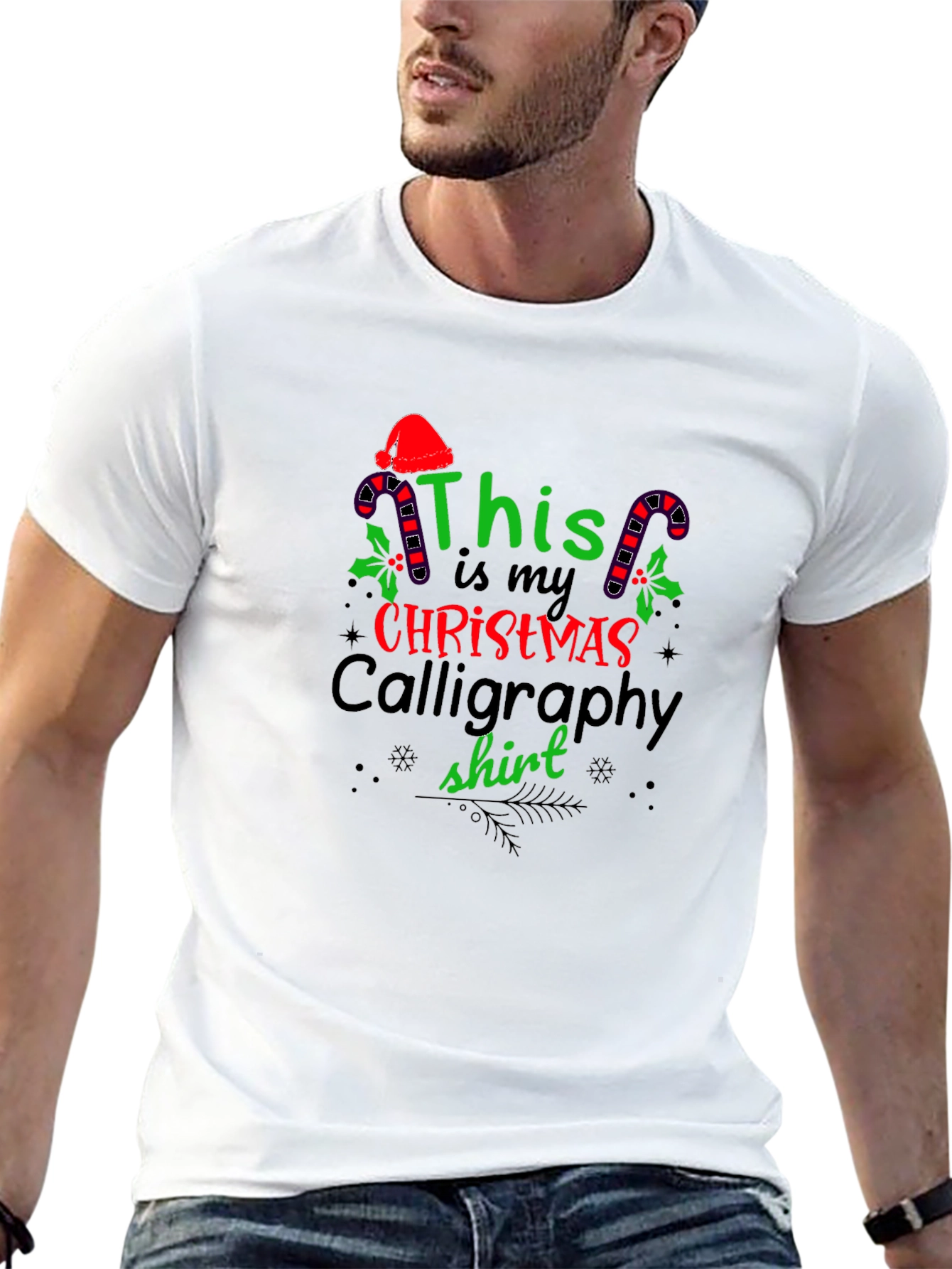 Christmas Calligraphy T-Shirt