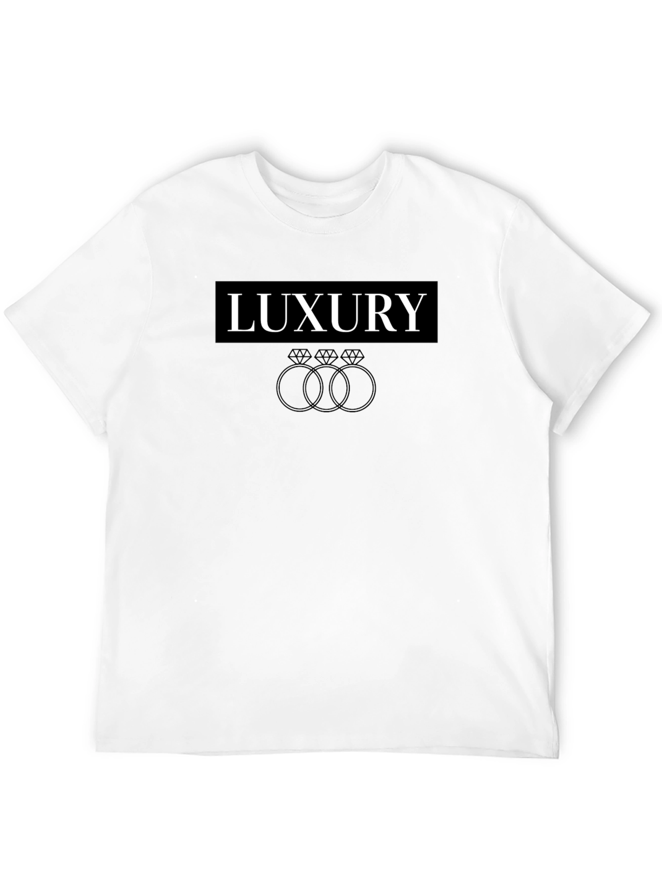 Luxury Graphic Print Black T-Shirt