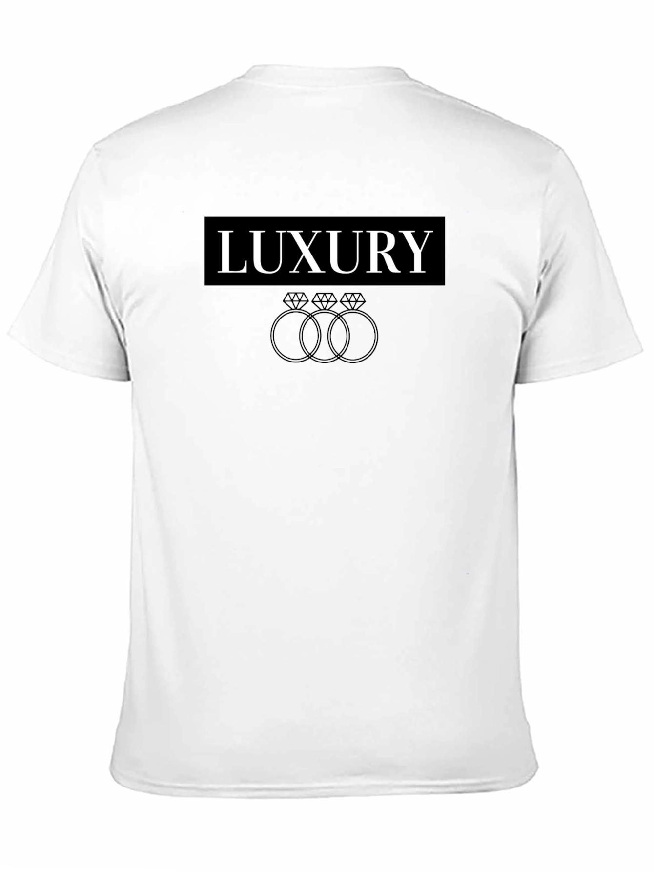 Luxury Graphic Print Black T-Shirt